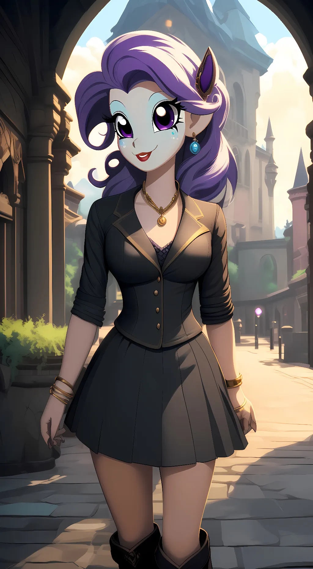 ai character: Rarity  background