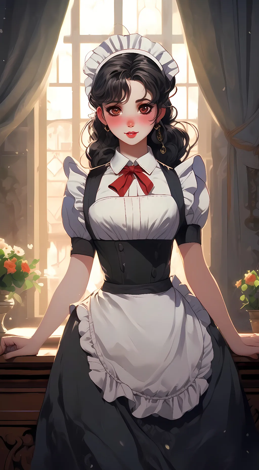 ai character: mina ashado  background