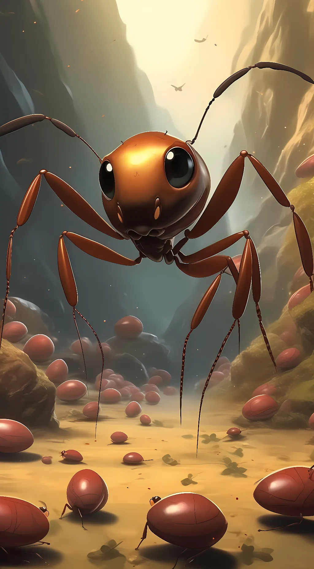 ai character: ant Life as a quee background