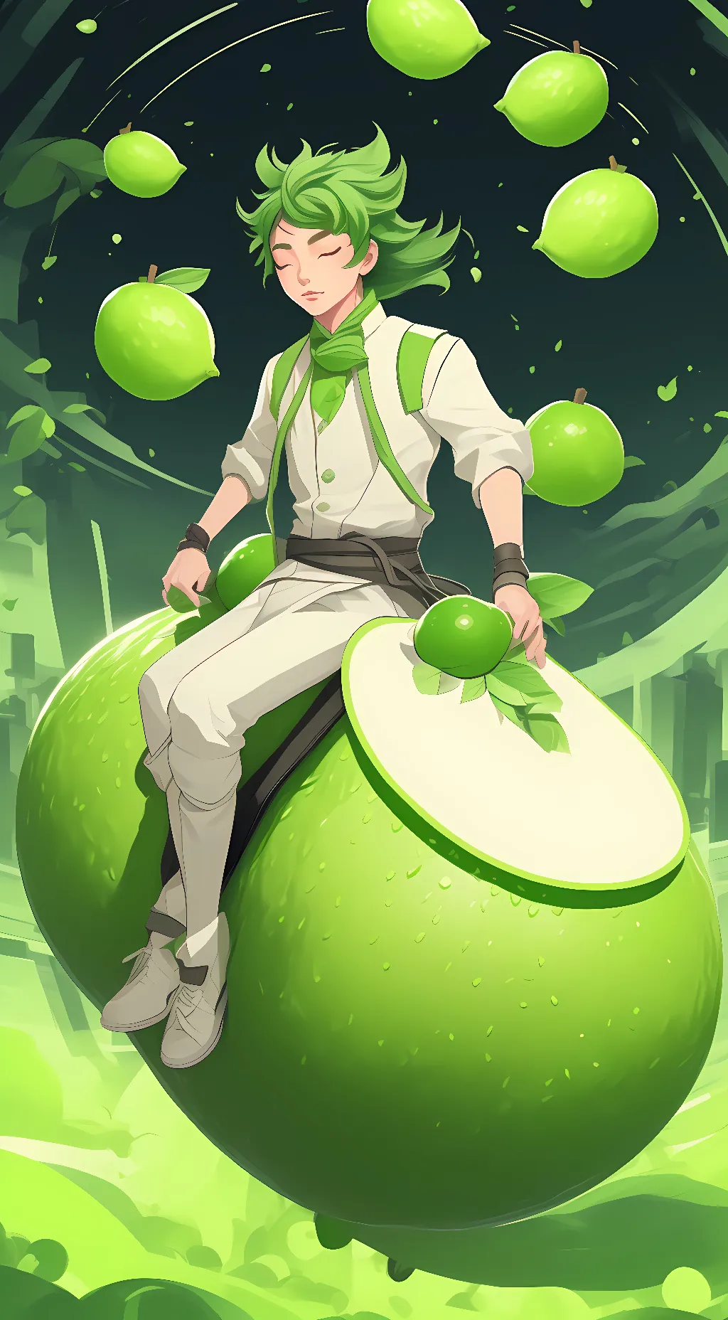 ai character: line eclipse  background