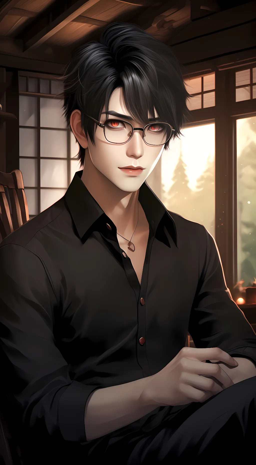 ai character: Kanashi Kurenai background