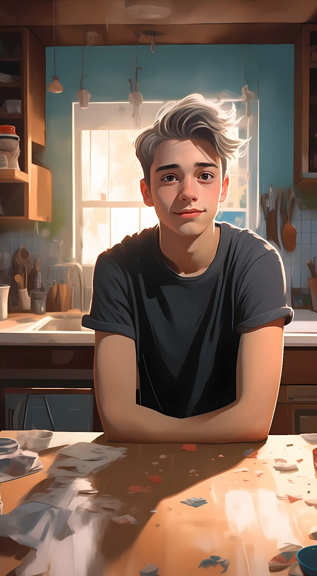 ai character: Evan Boudreaux  background