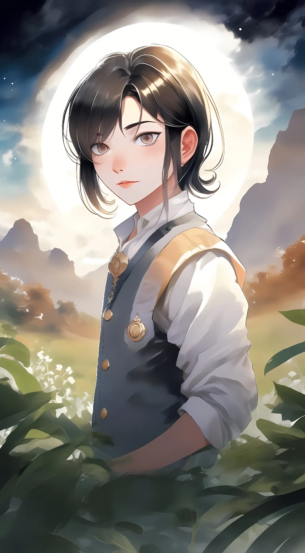 ai character: shadow background