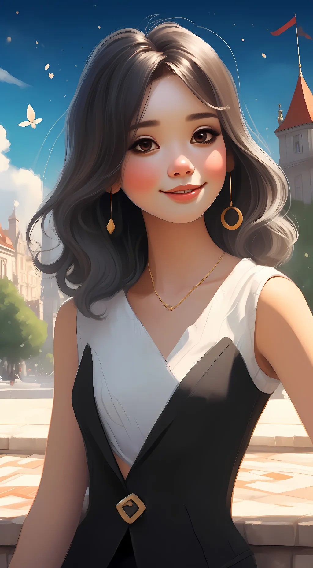 ai character: miline background