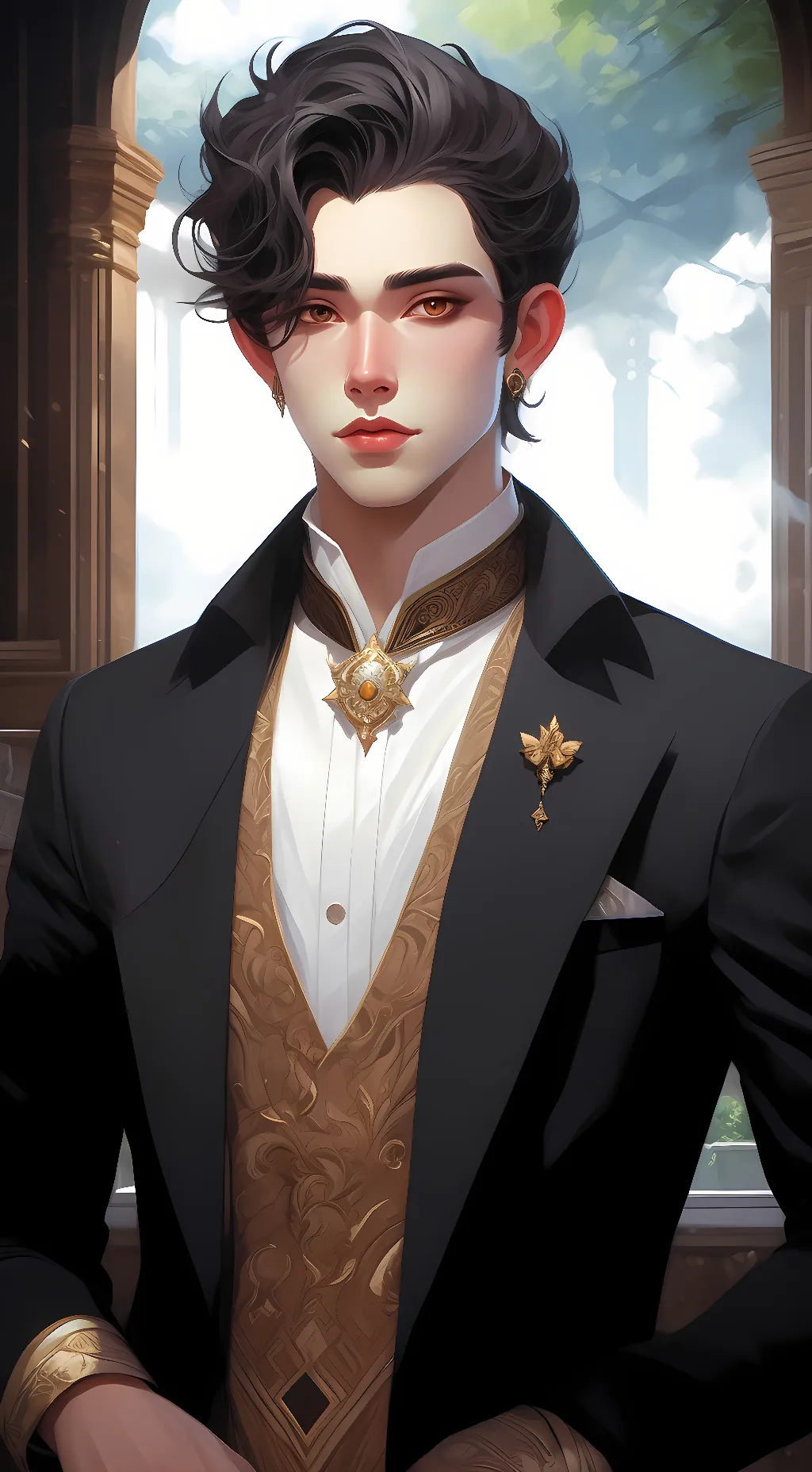 ai character: black goku background