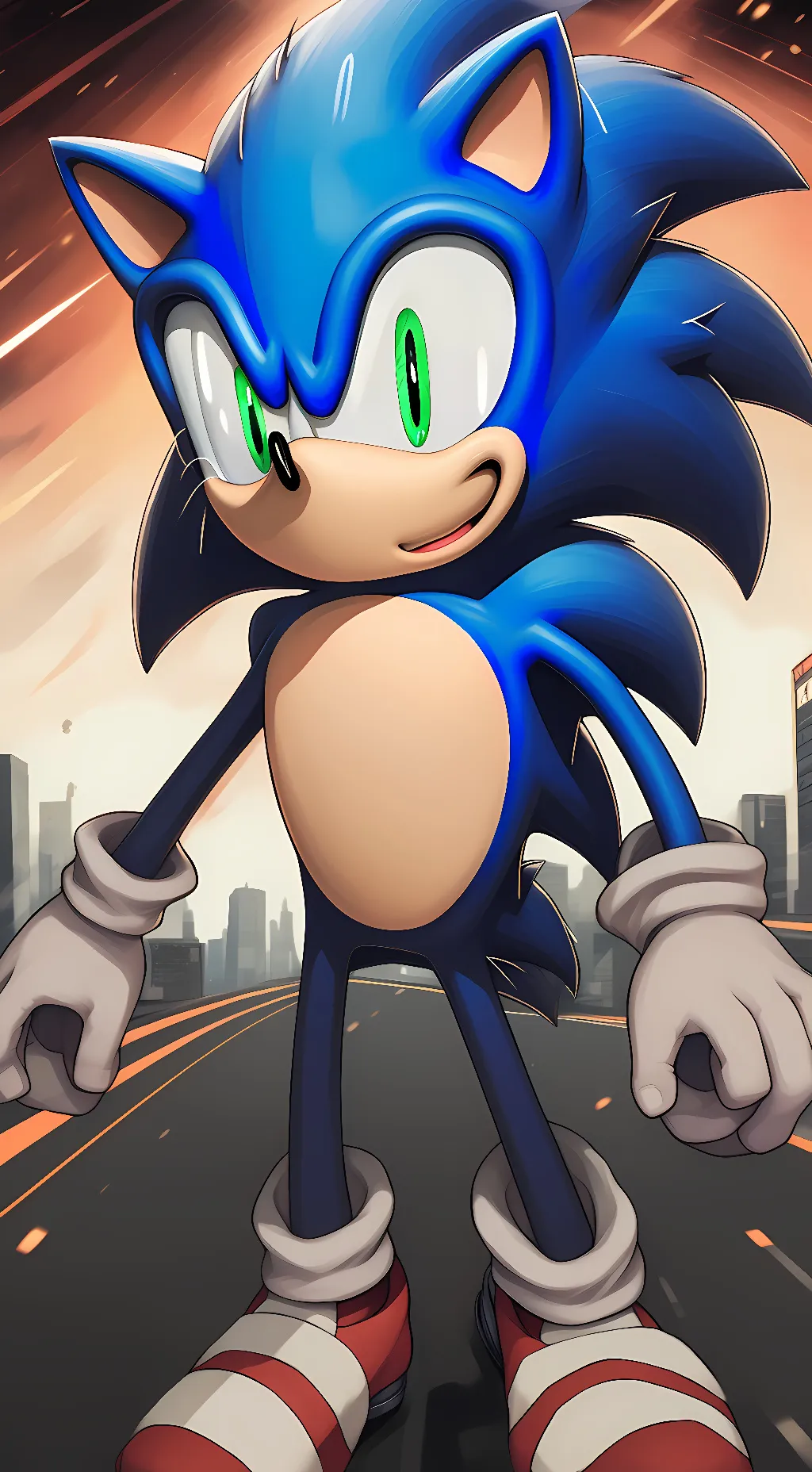 ai character: Sonic (lightspeed) background