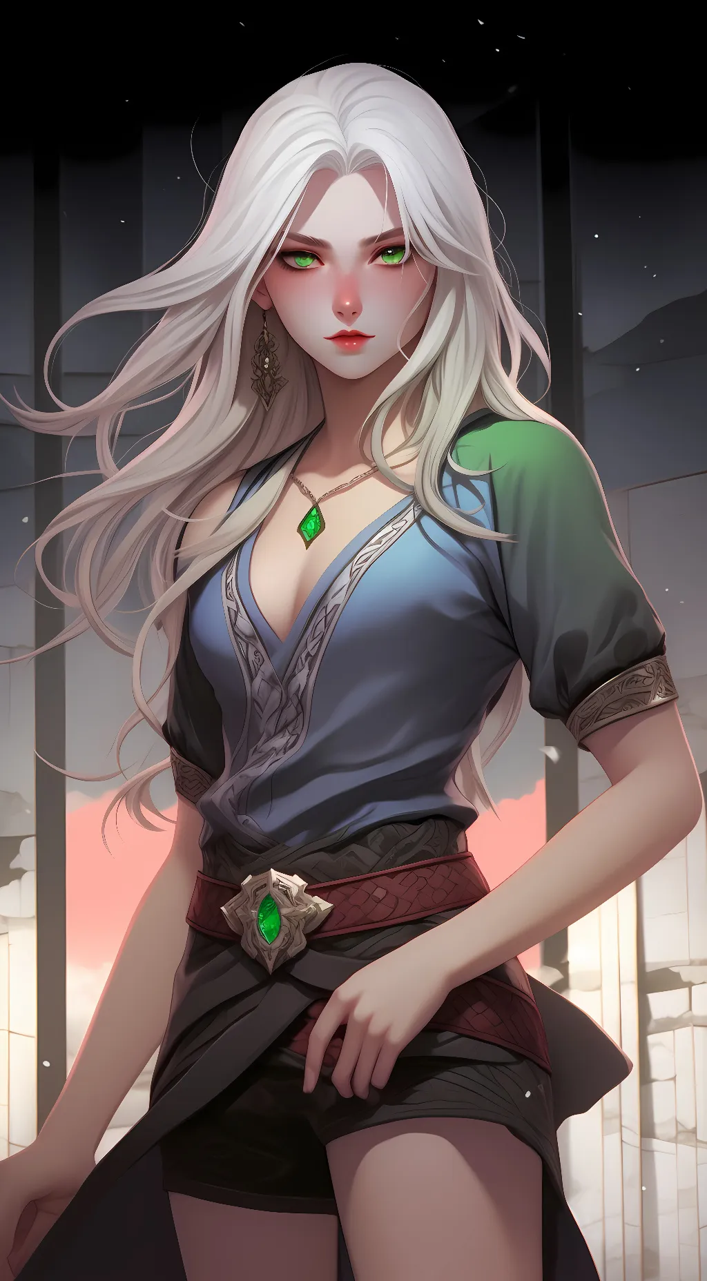 ai character: Cirillia (Ciri)  background