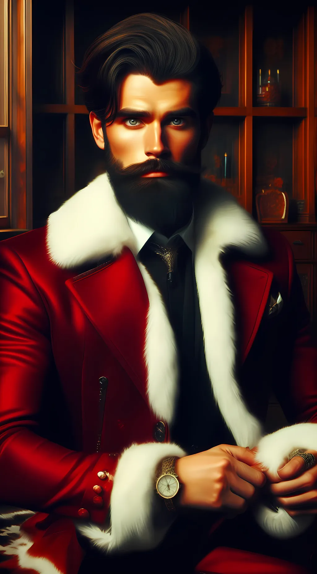 ai character: Nicholas Claus background