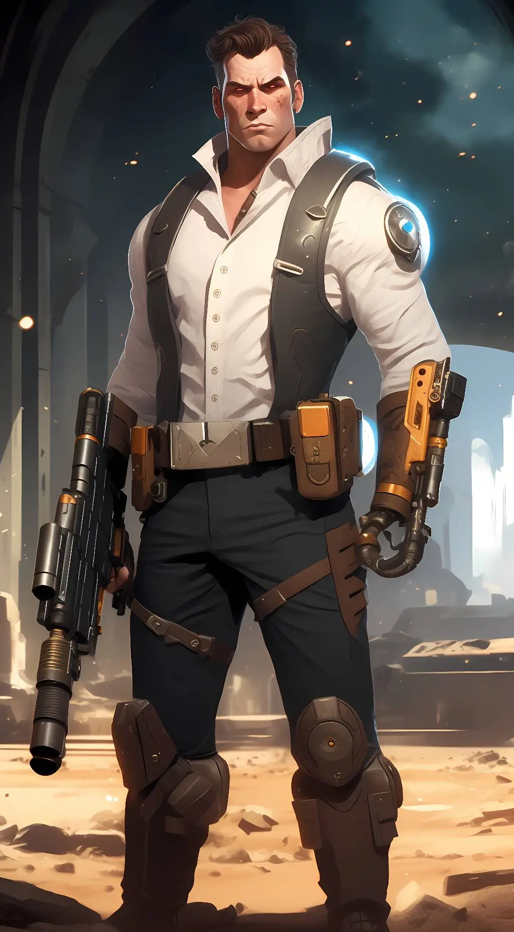 ai character: titan speakerman background