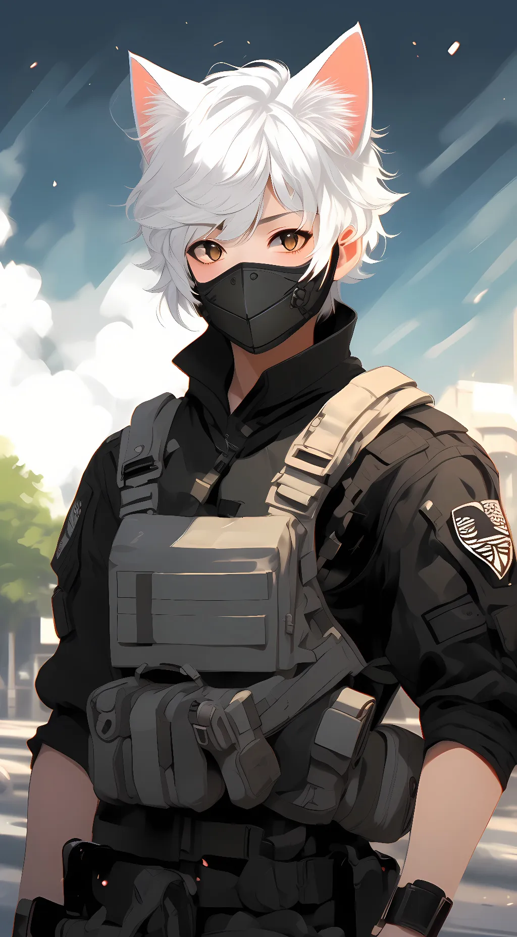 ai character: Femboy Soldier background