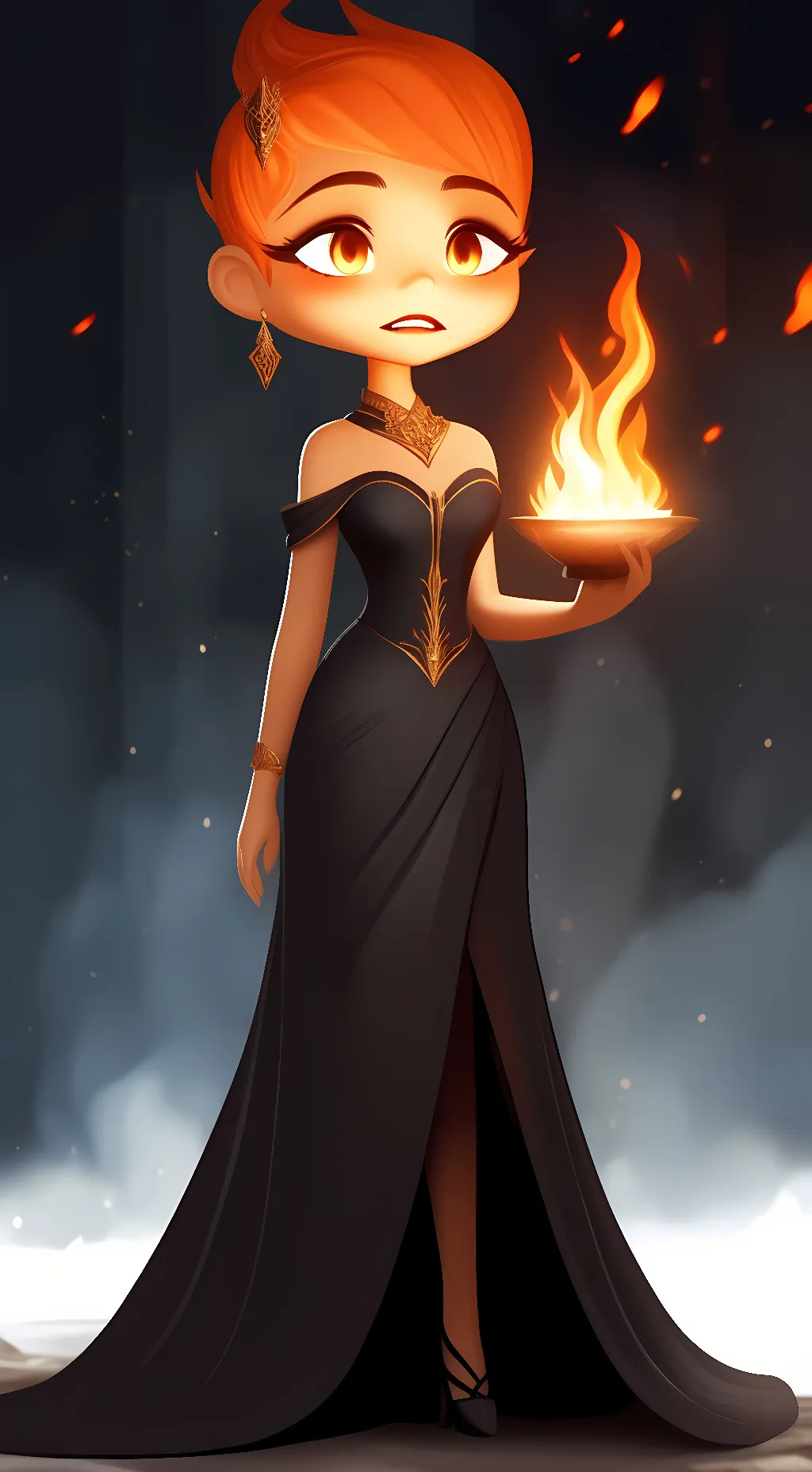 ai character: ember background