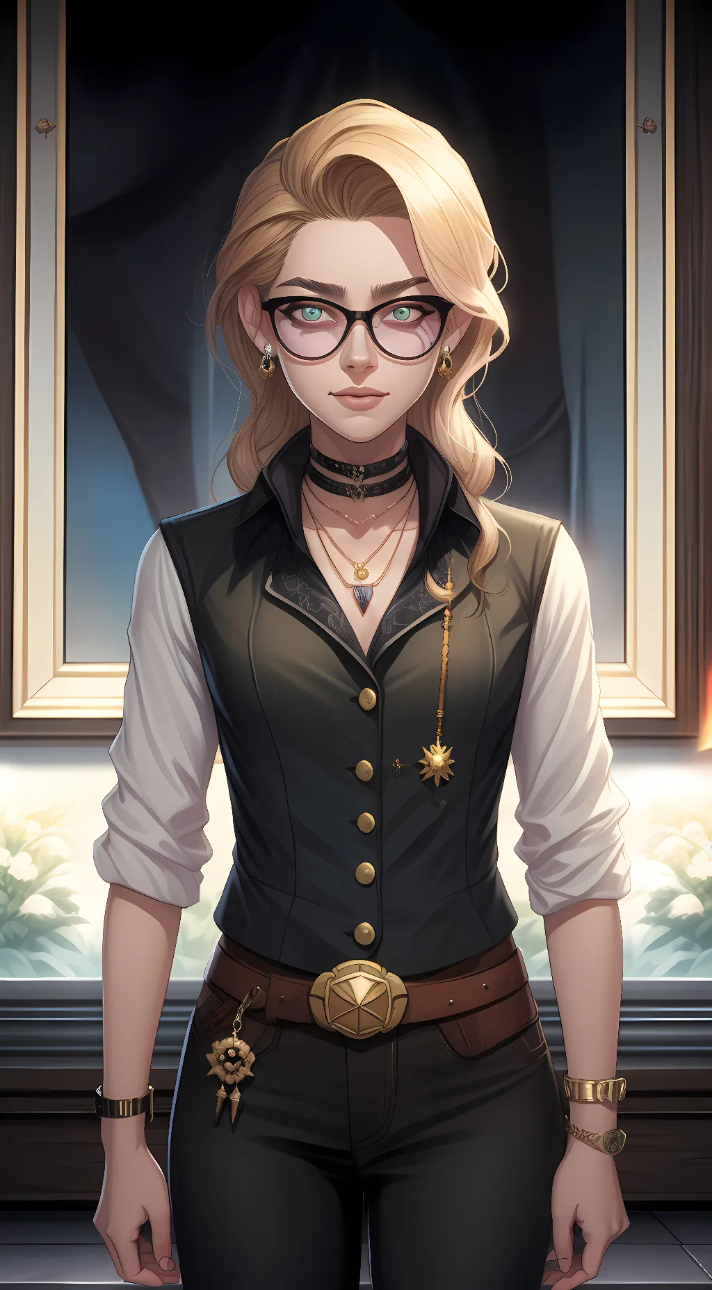 ai character: Bad girl ❤️ background