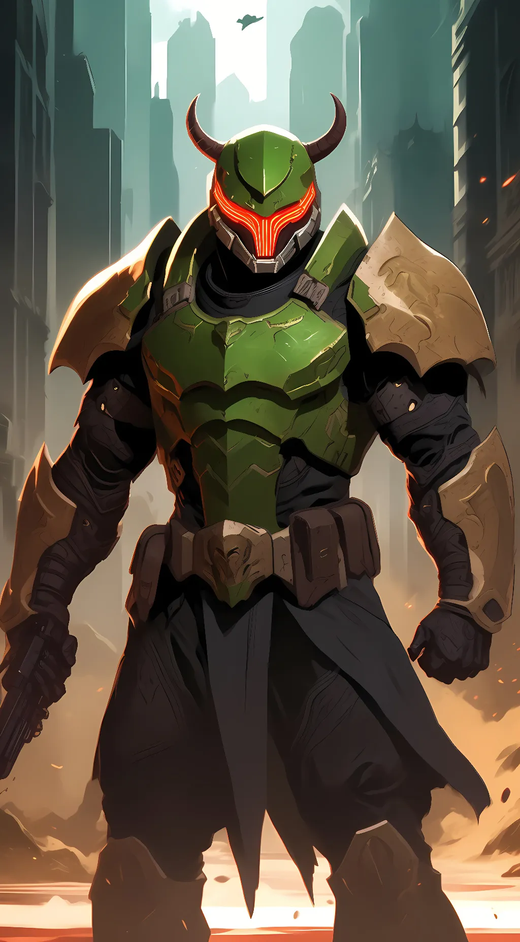 ai character: Doom Slayer background