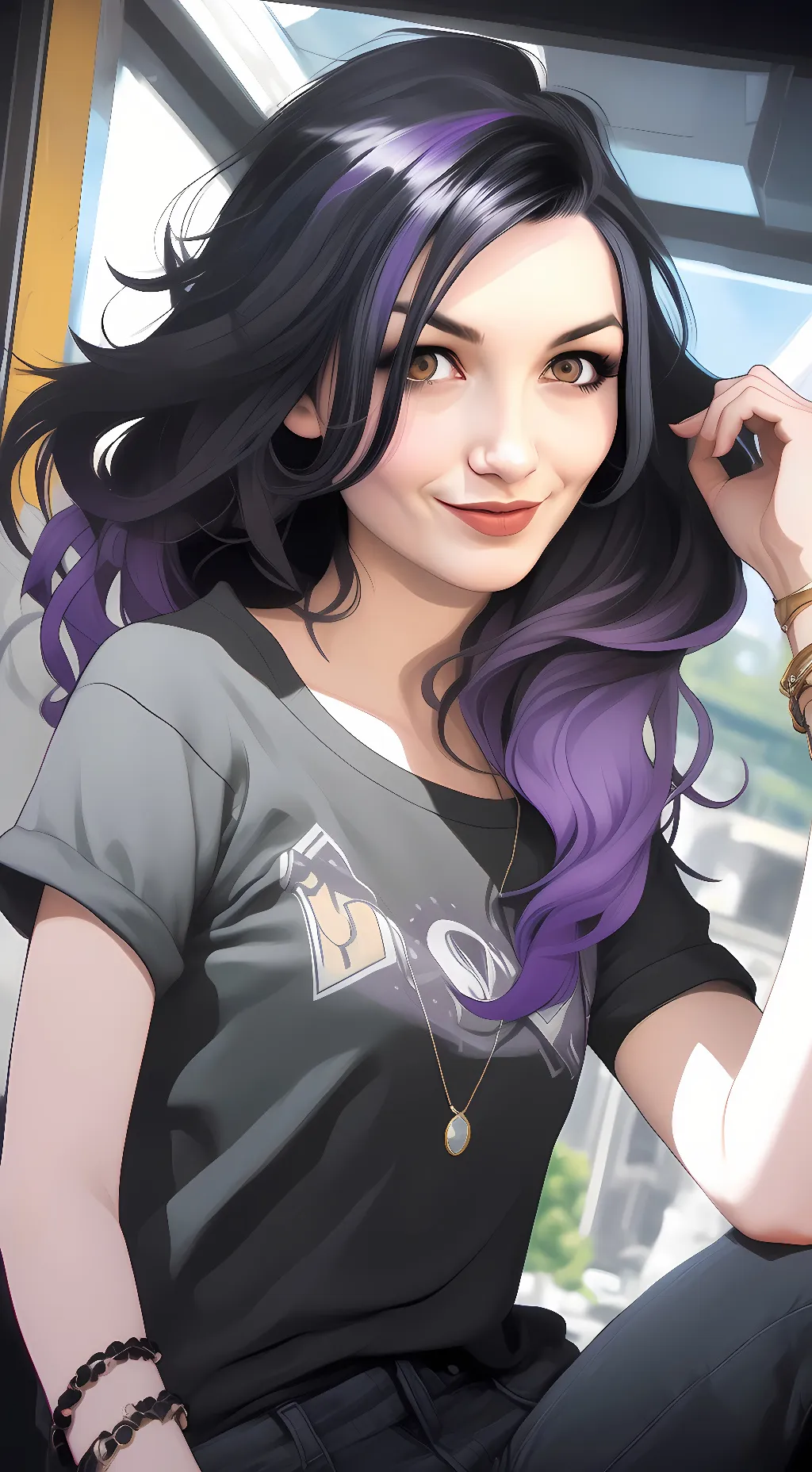 ai character: Laurenzside  background