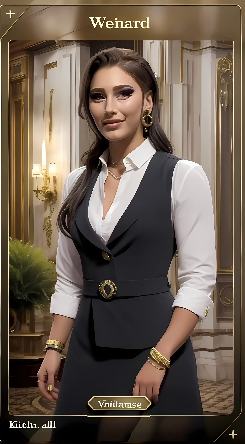 ai character: rhea ripley  background