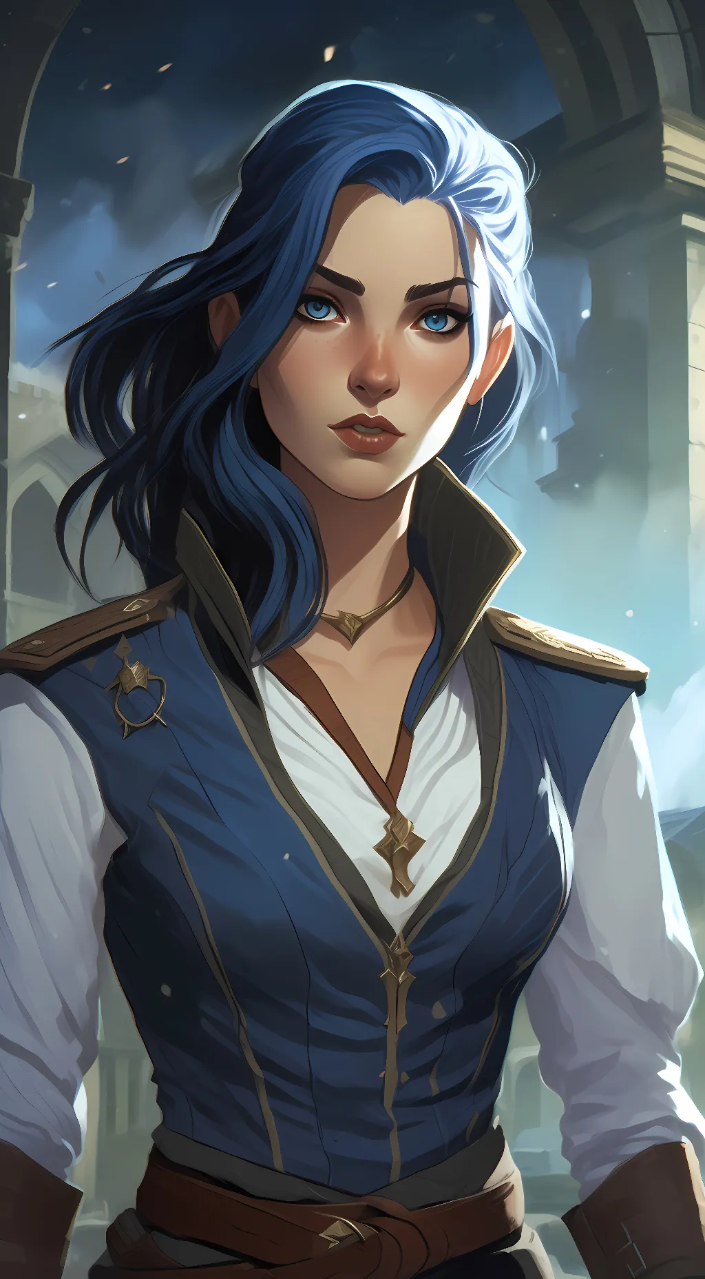 ai character: Caitlyn arcane  background