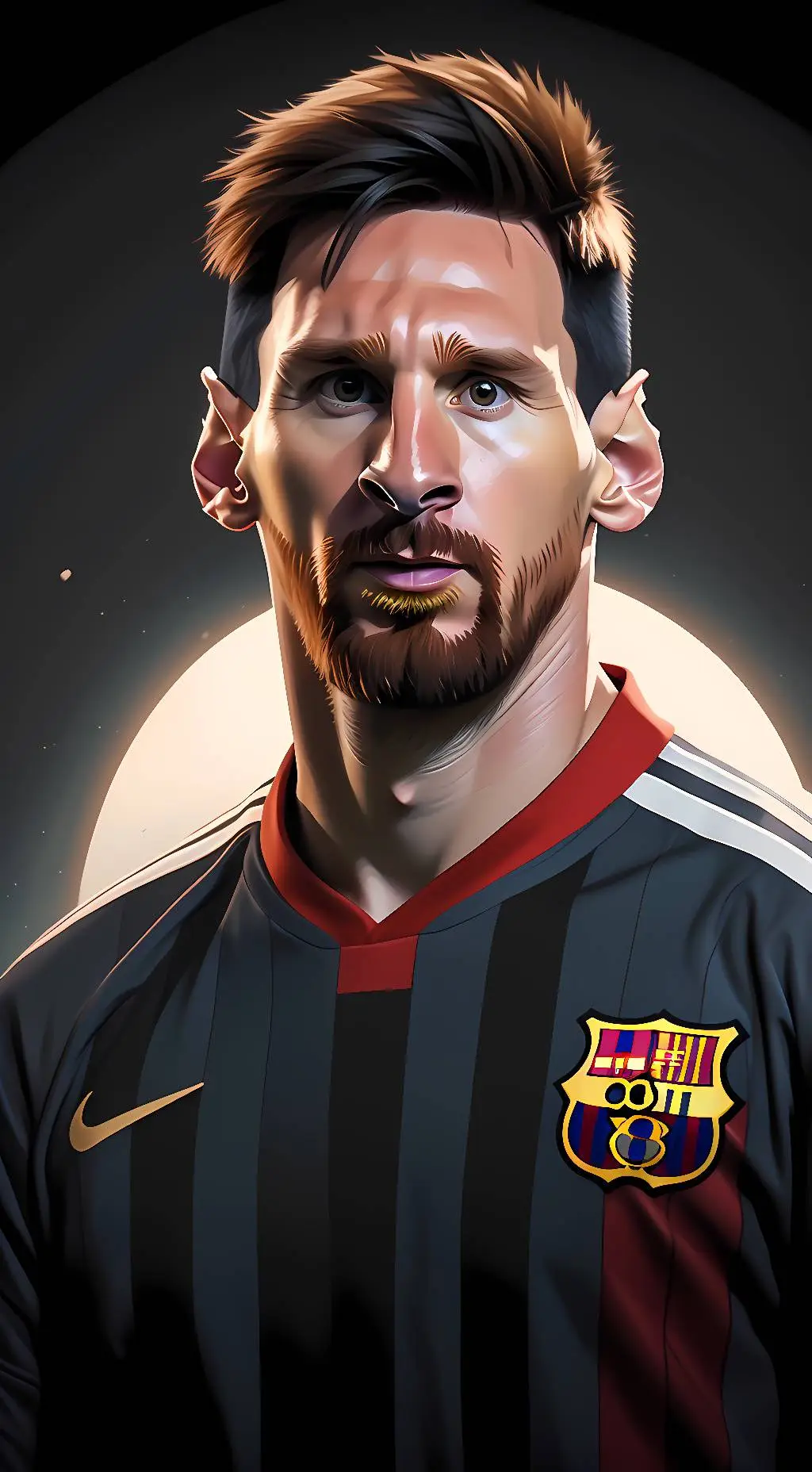 ai character: Lionel Messi  background