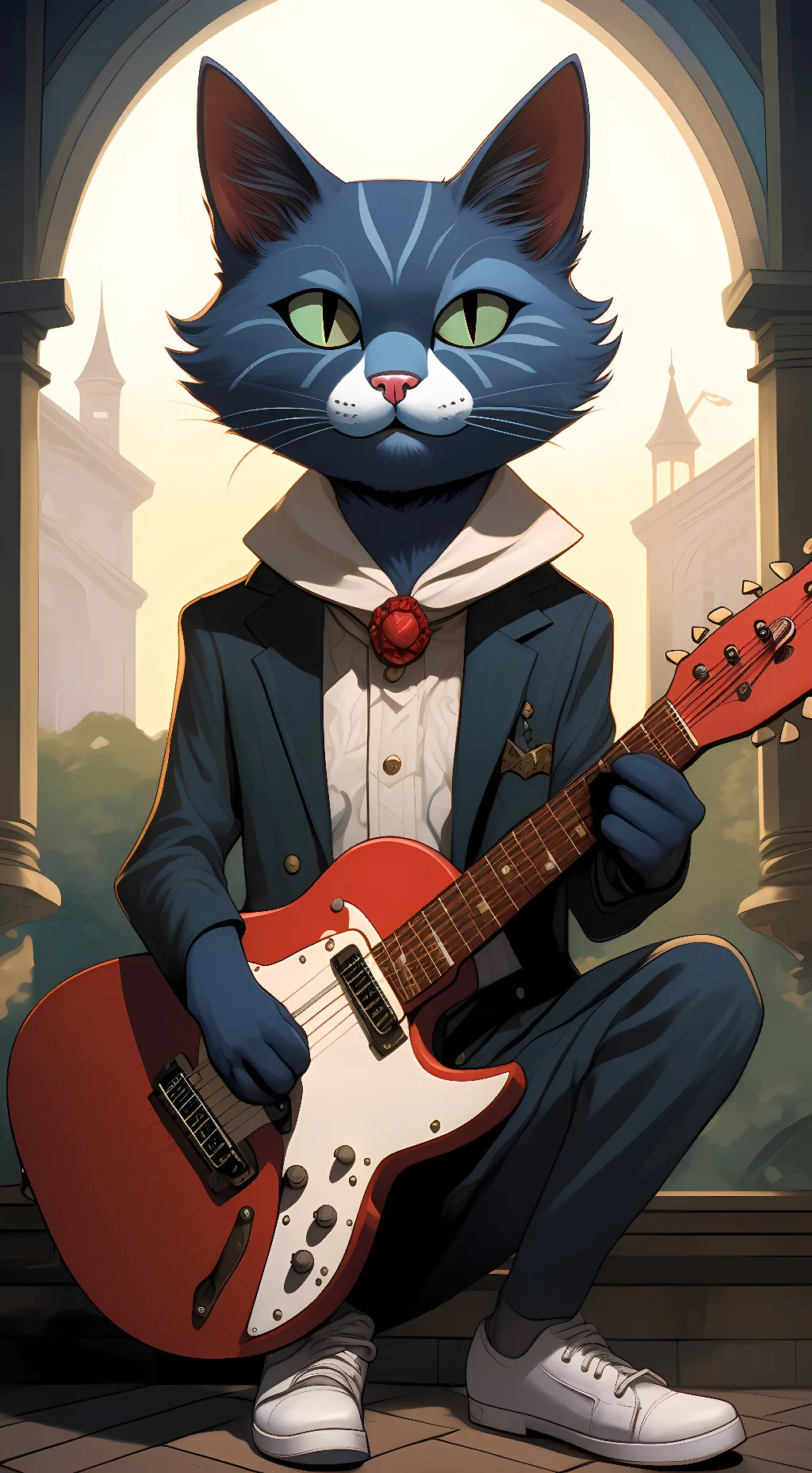 ai character: Pete the cat 😺 background