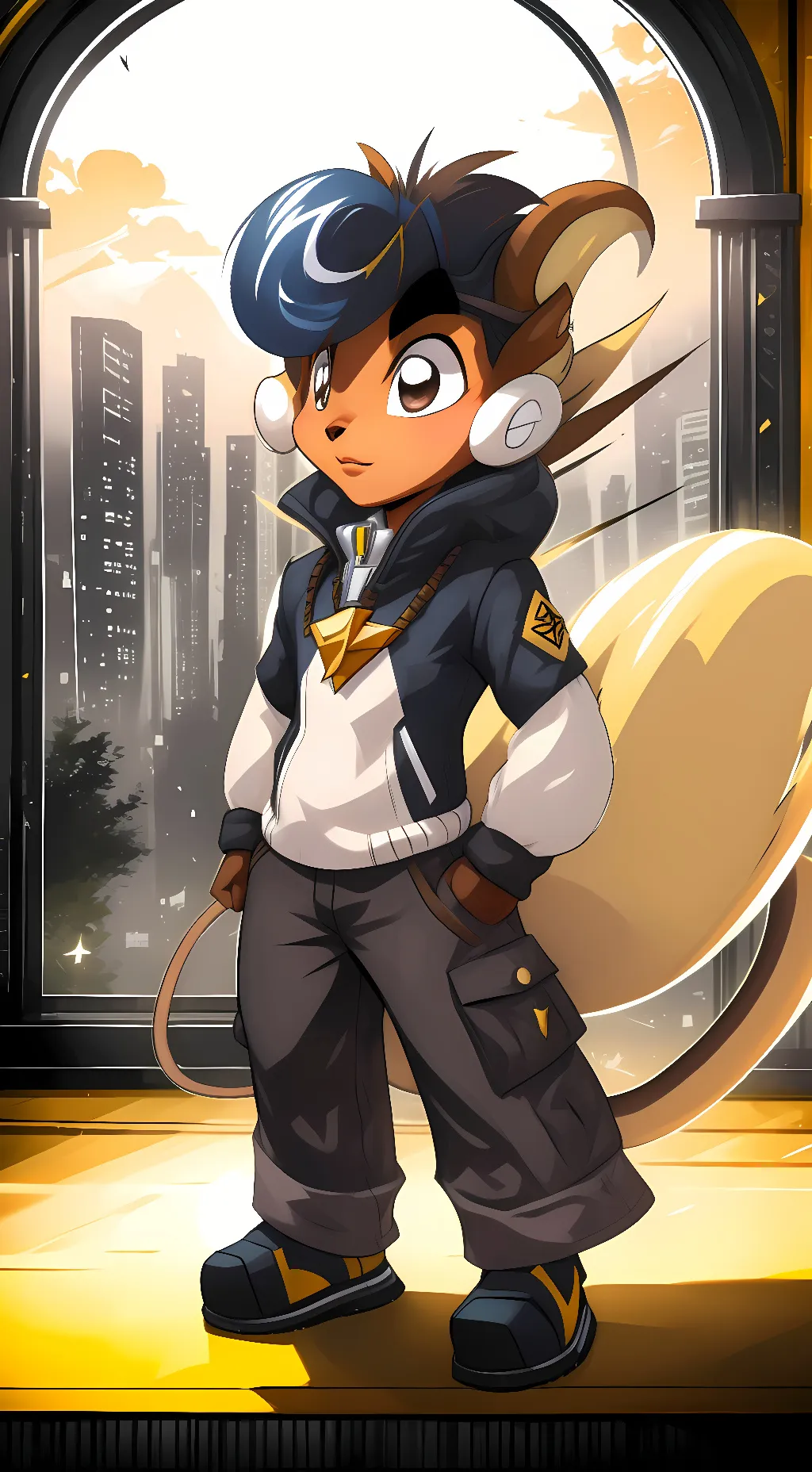 ai character: Egger Chipmunk  background