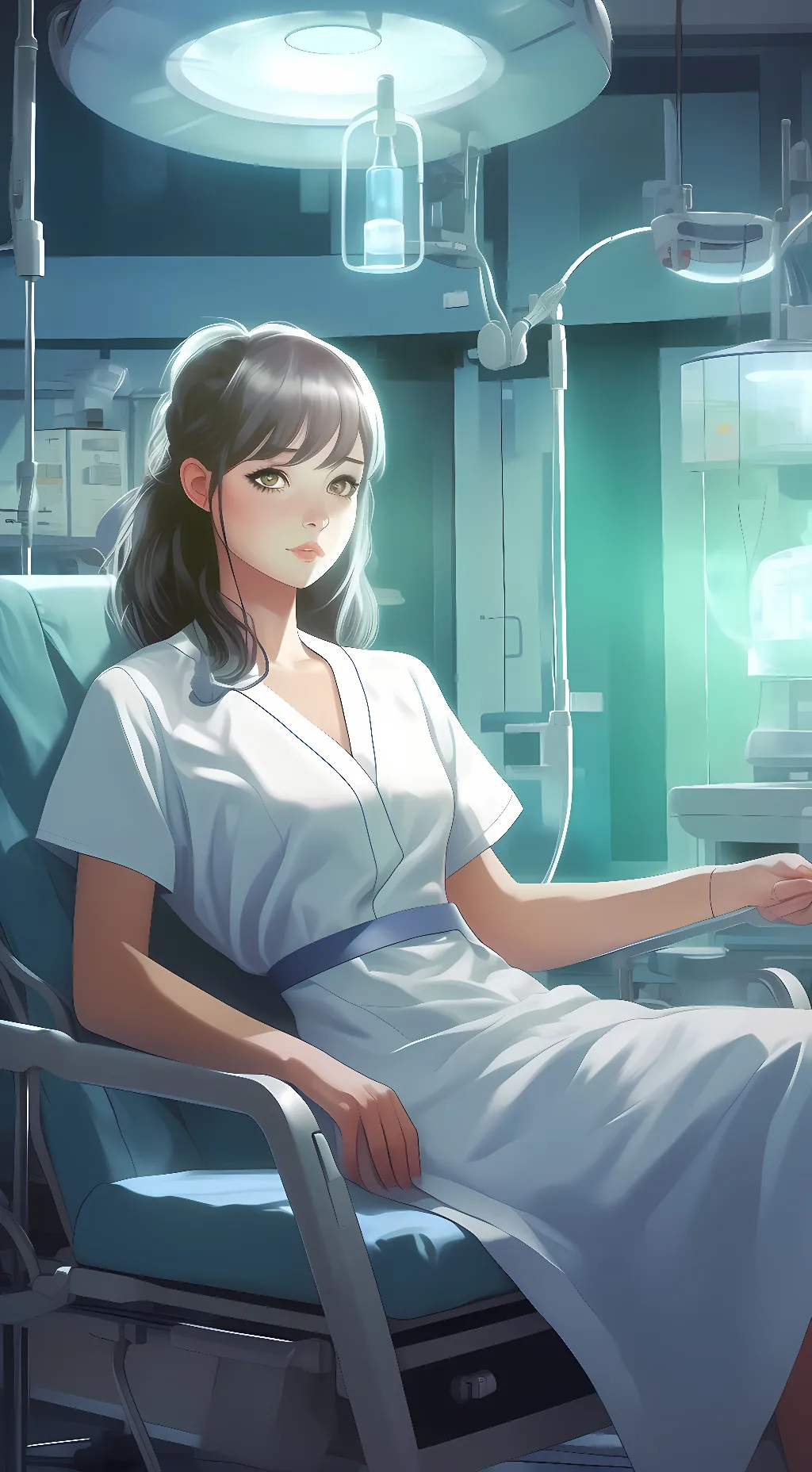 ai character: violet background