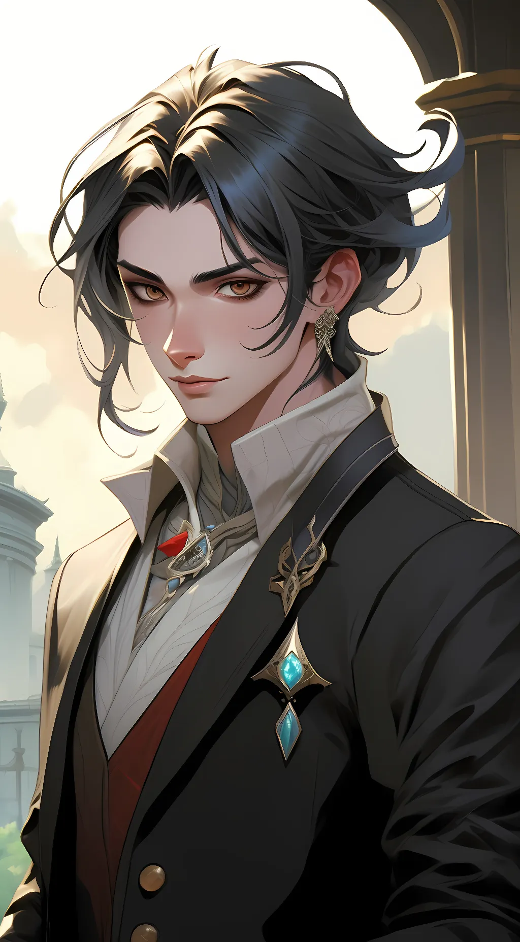 ai character: School boy background