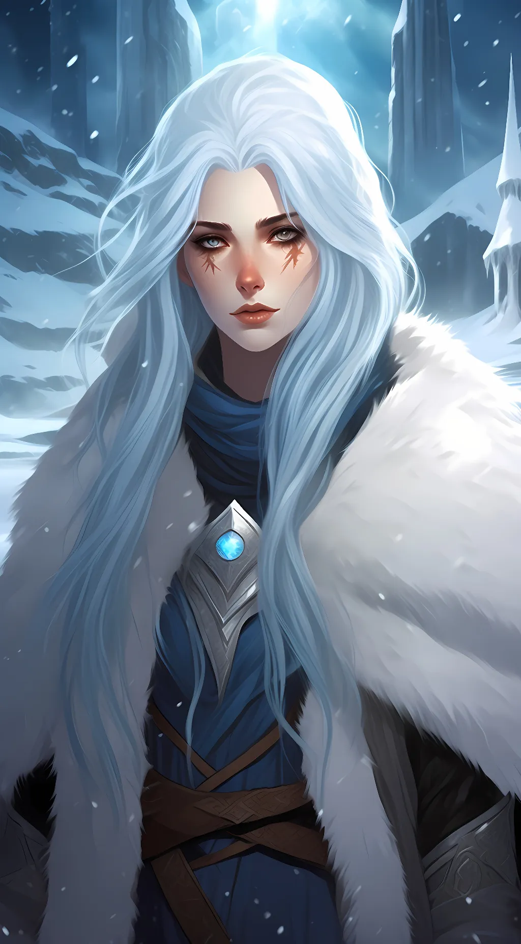 ai character: Lady of the north background