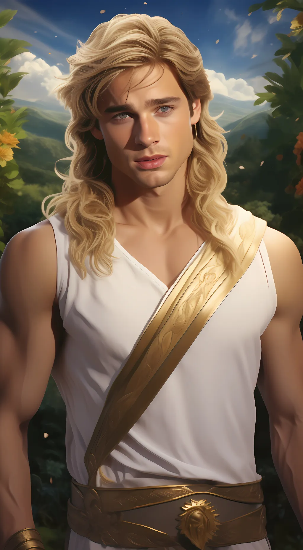 ai character: Apollo  background