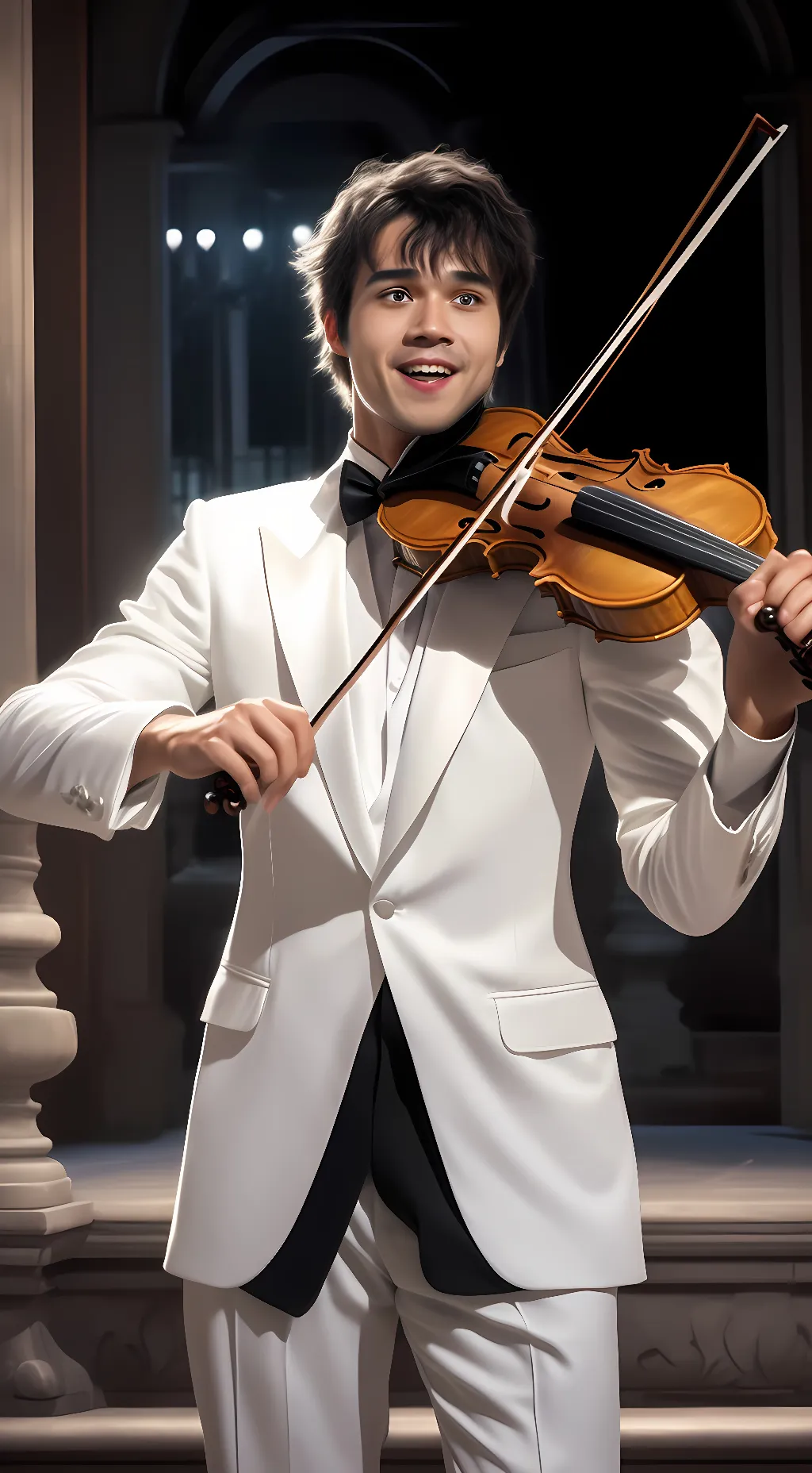 ai character: Alexander rybax  background