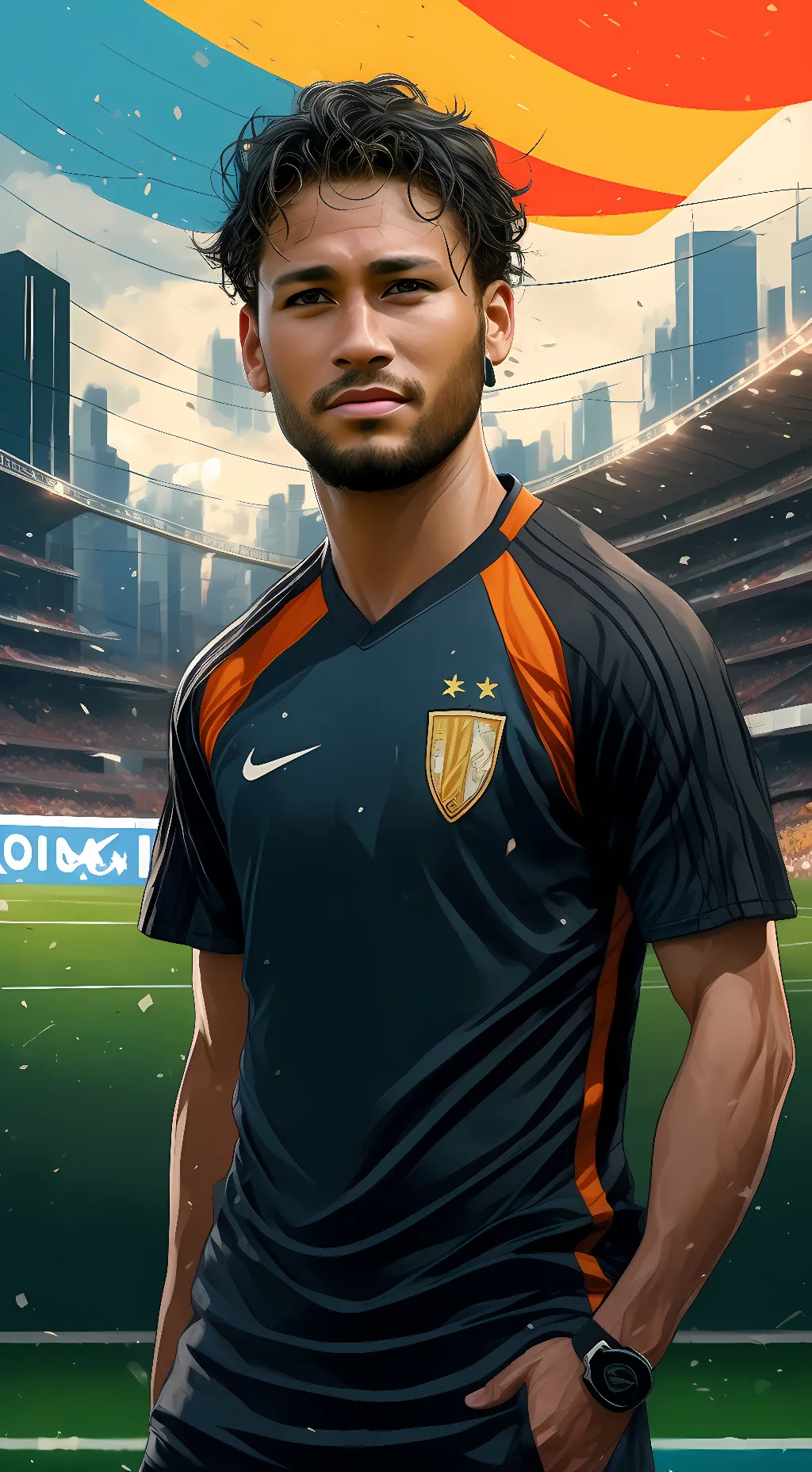 ai character: neymar  background