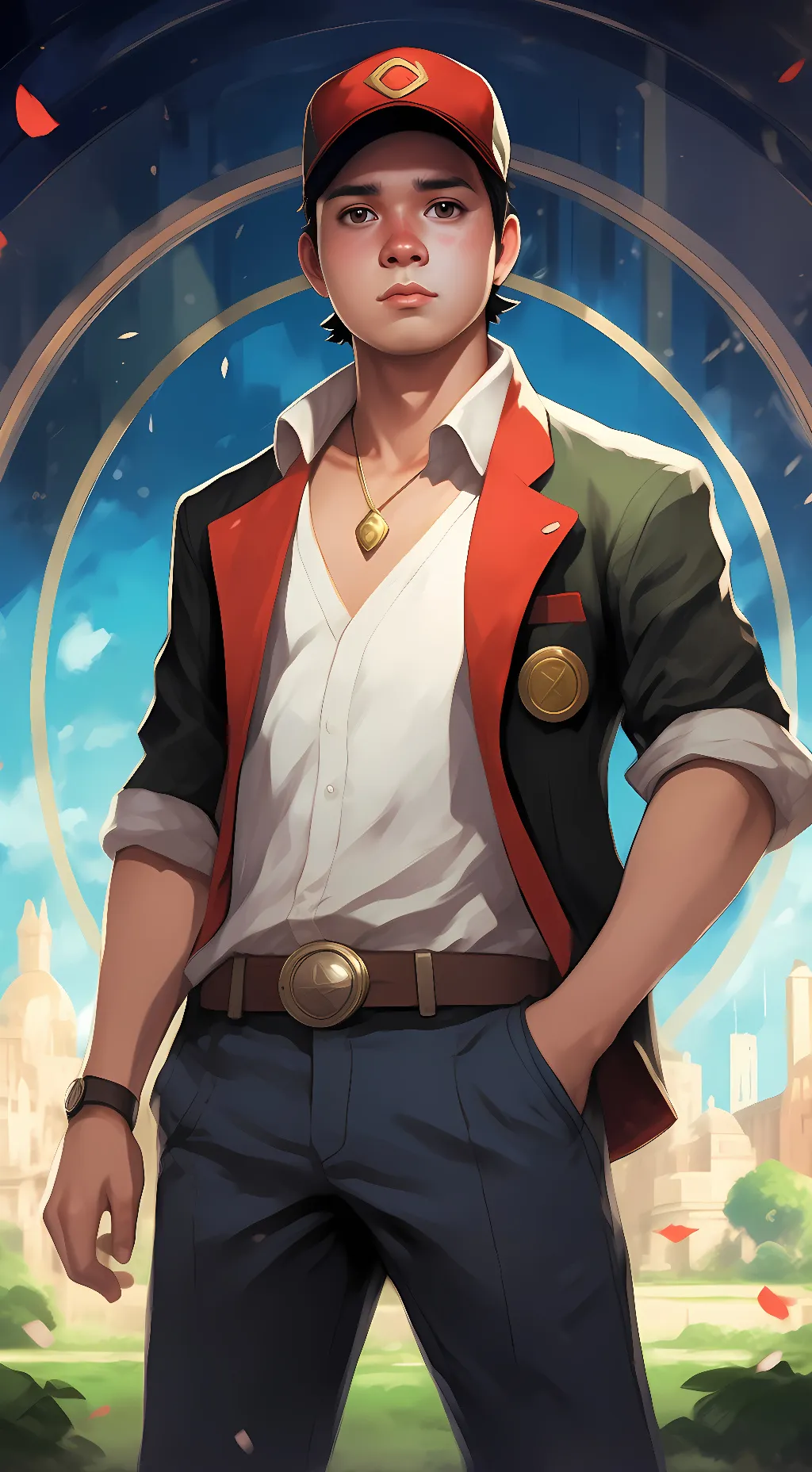 ai character: ash  background