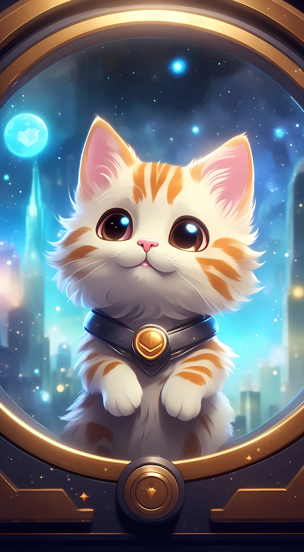 ai character: Cute cat background