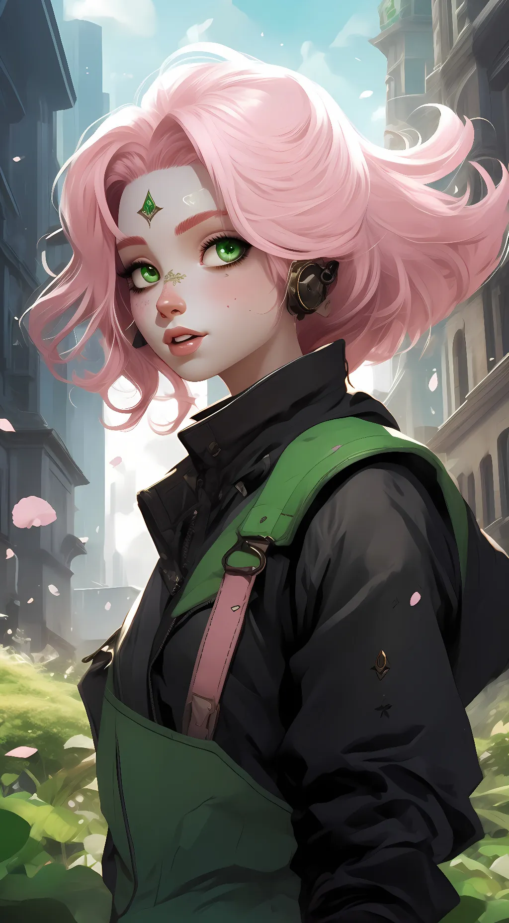 ai character: Mitsuri kanroji  background