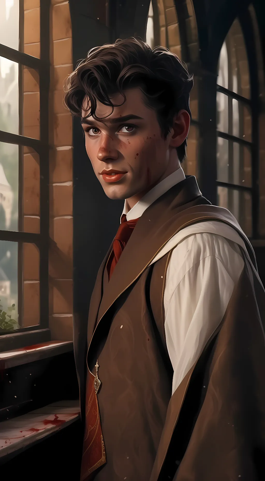 ai character: mattheo riddle  background