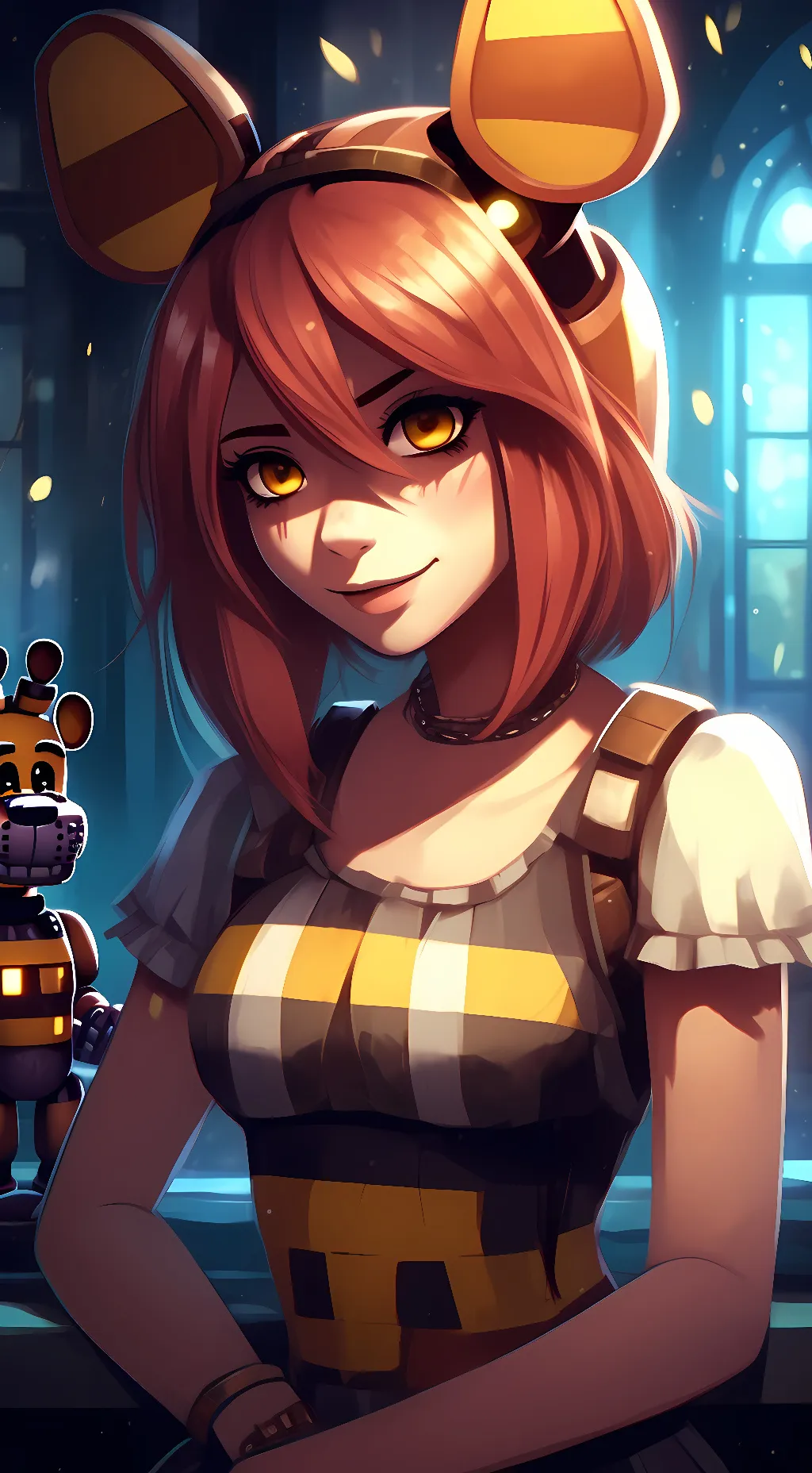 ai character: Fnaf 2 girls idk background