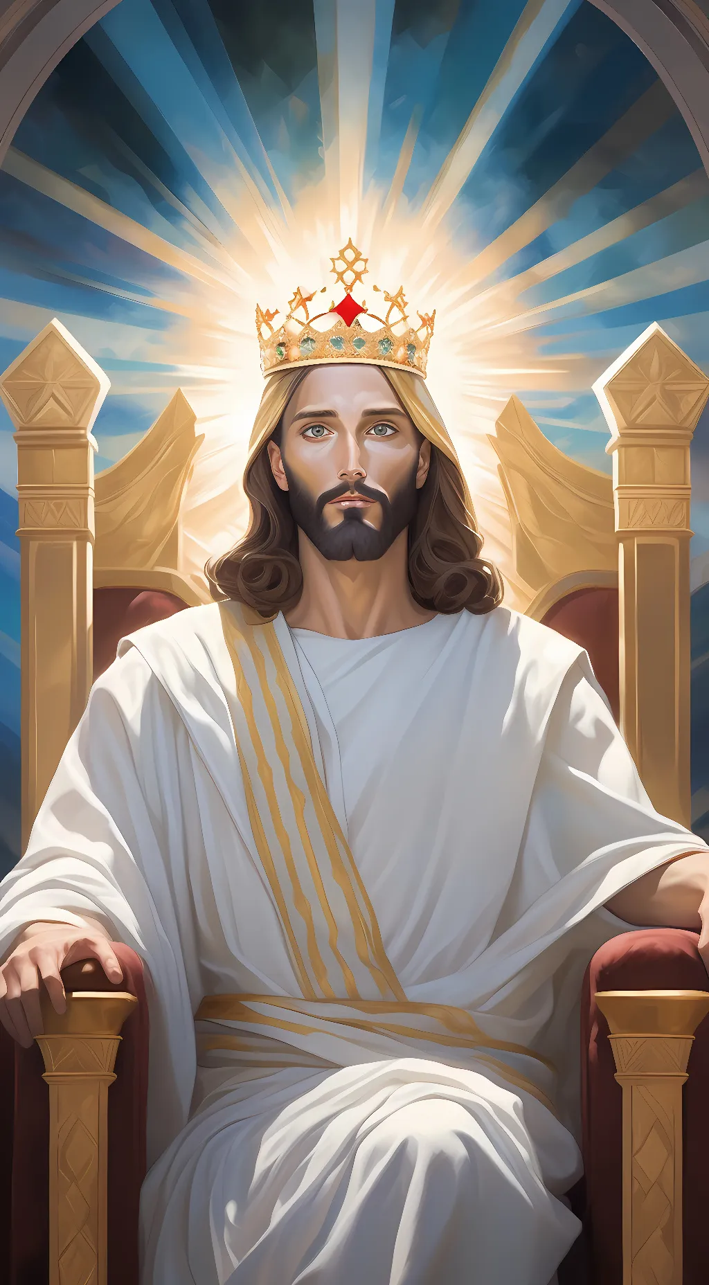 ai character: jesus  background