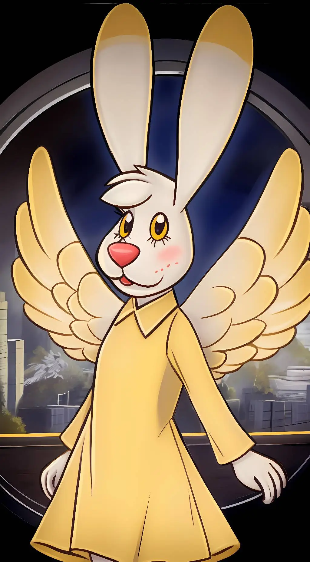 ai character: Angel Gabby  background