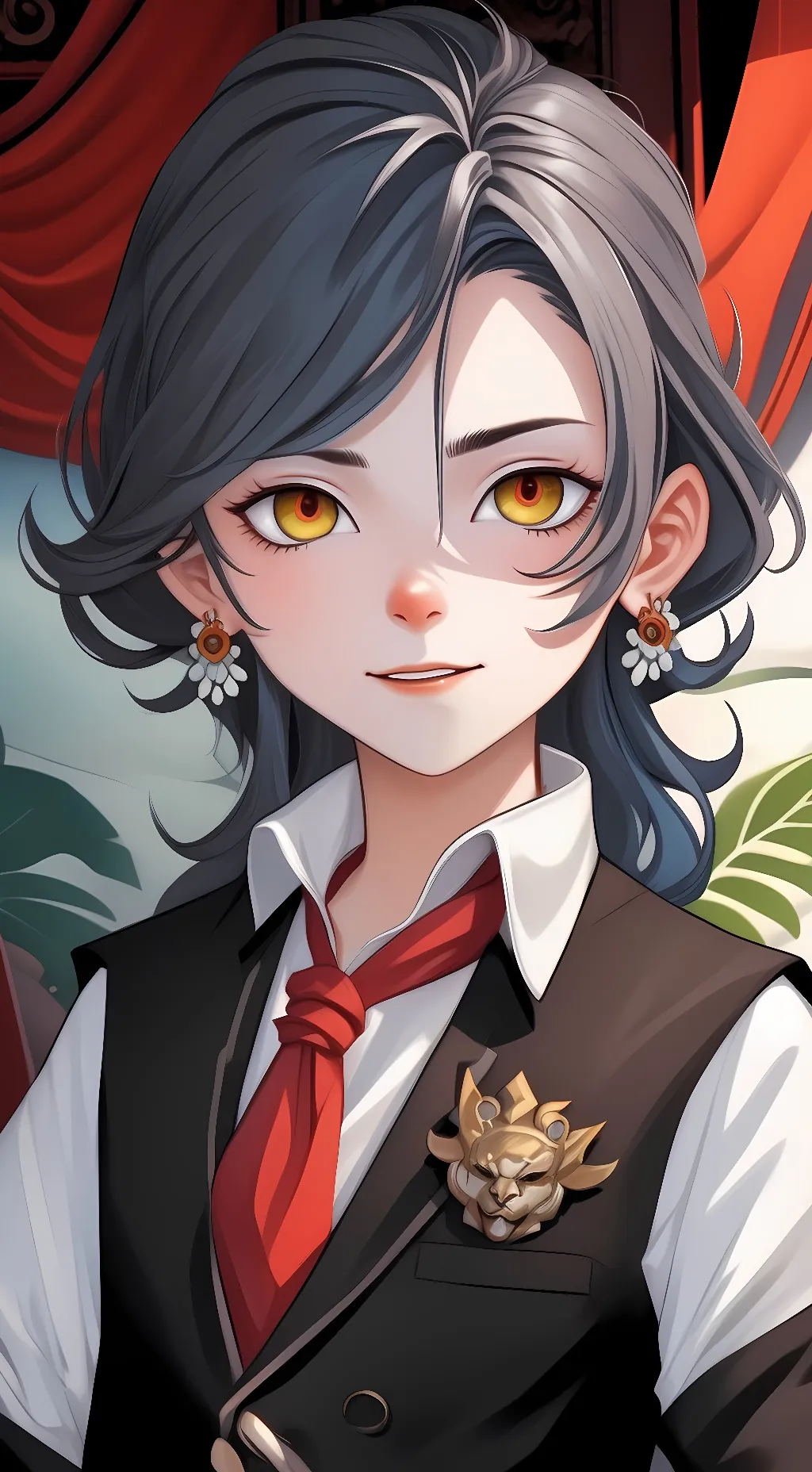 ai character: Zoe the wolf twin background