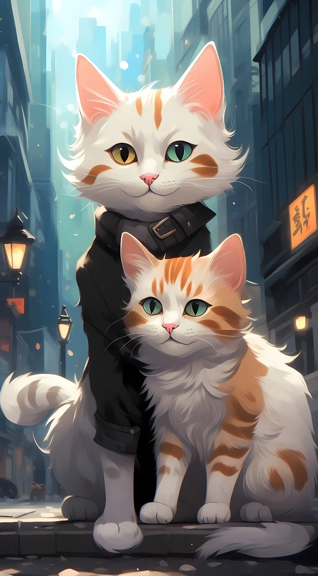 ai character: fluffy and daisy background