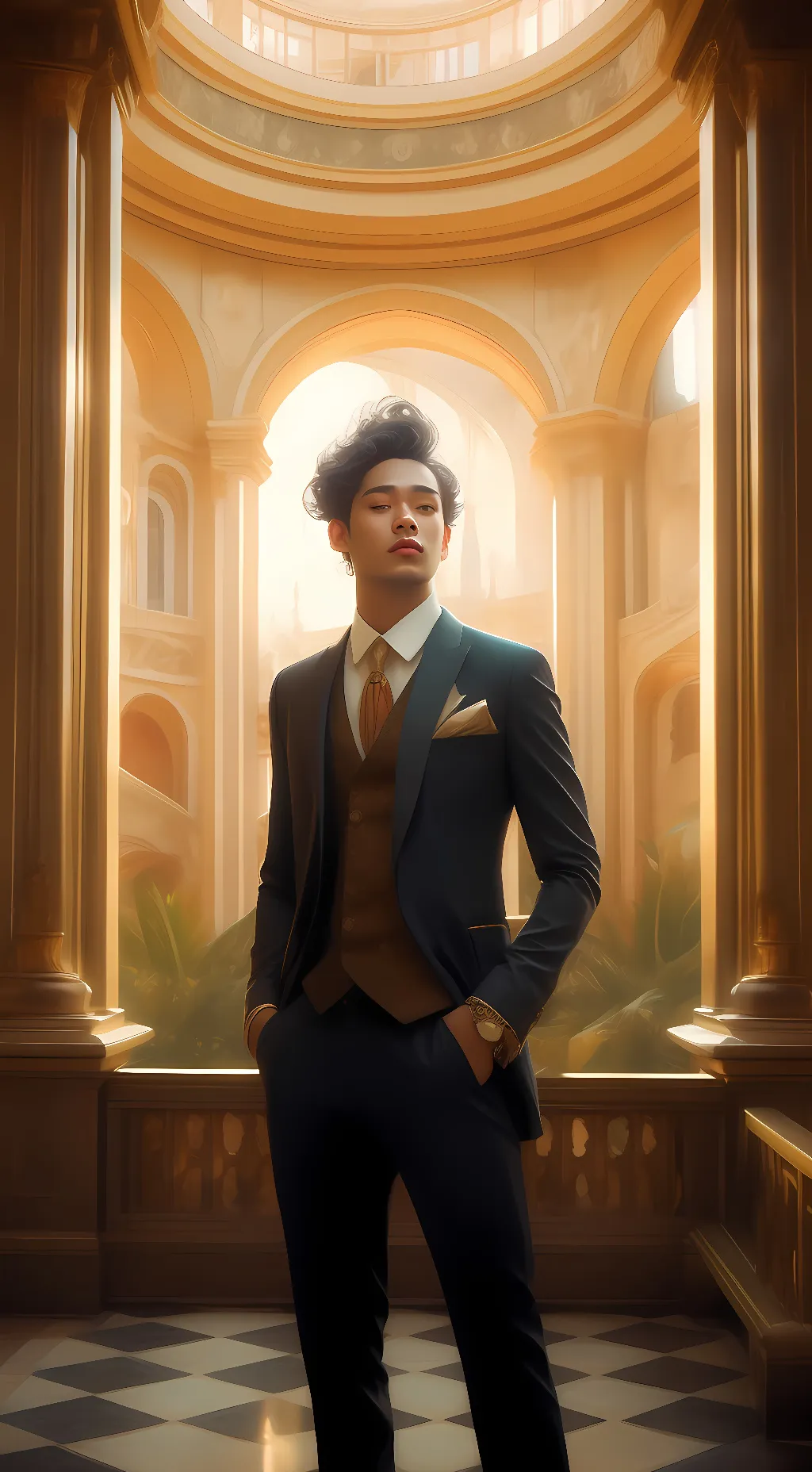 ai character: tate background