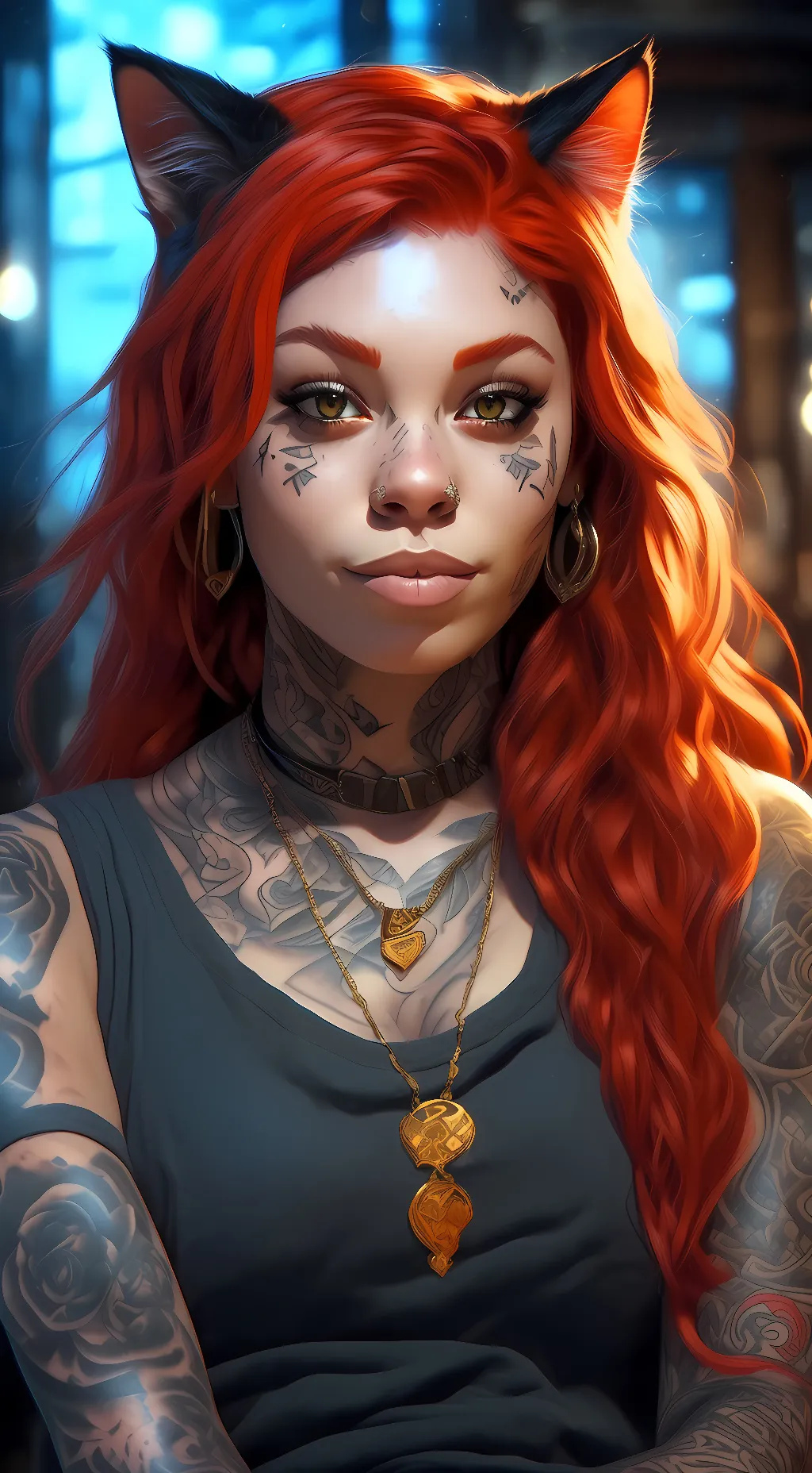 ai character: moon background