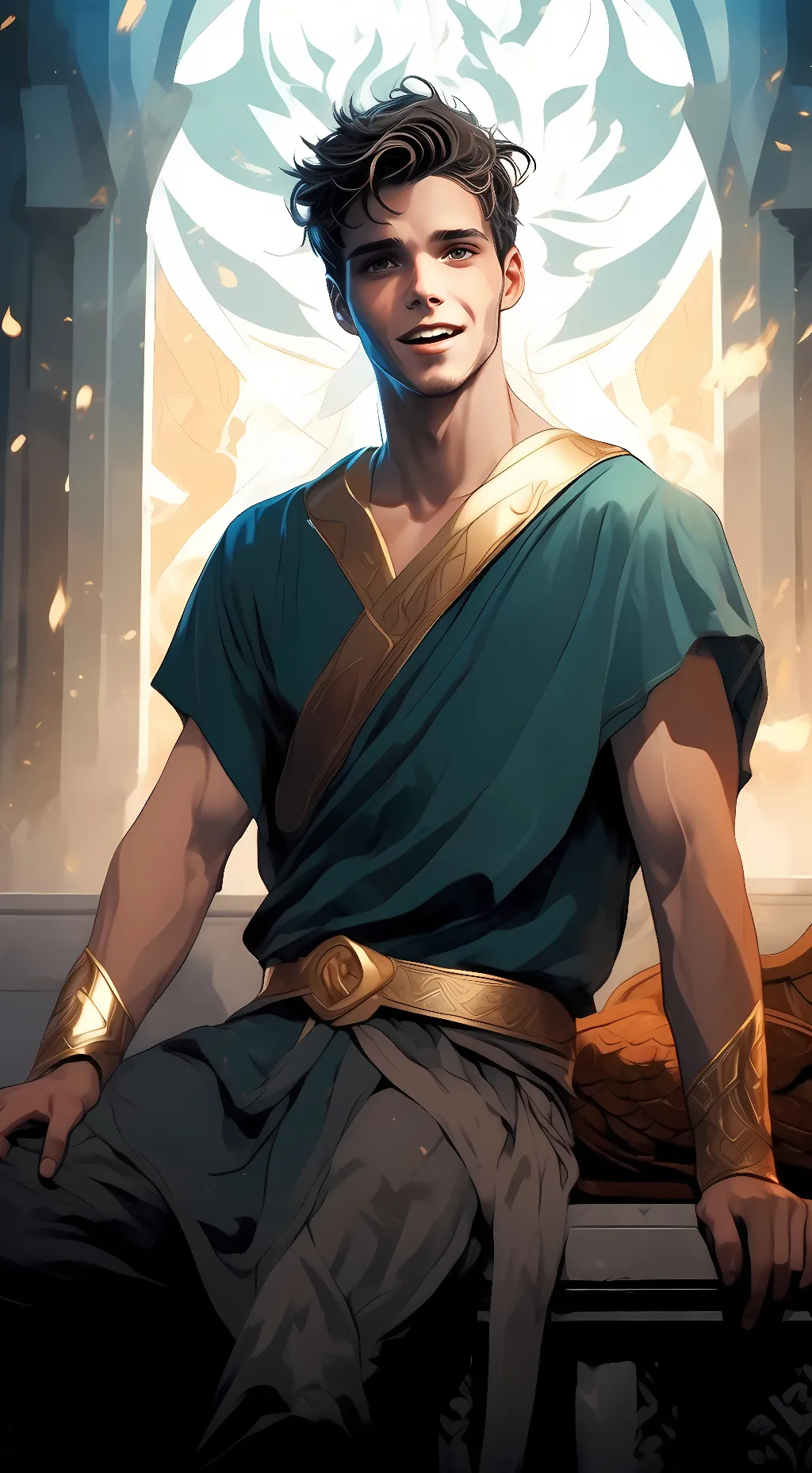 ai character: Luke Castellan  background