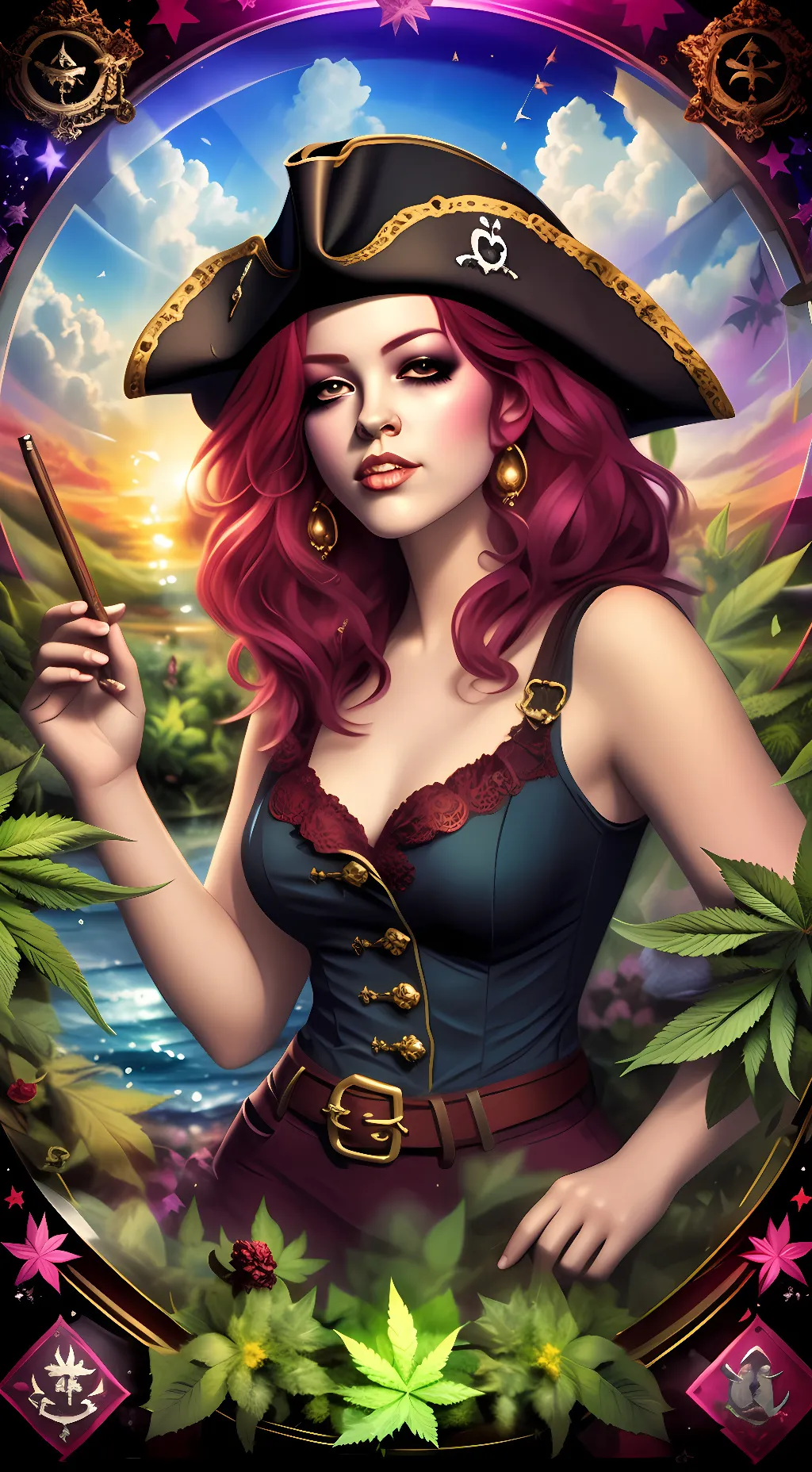 ai character: Captain Green Bud background