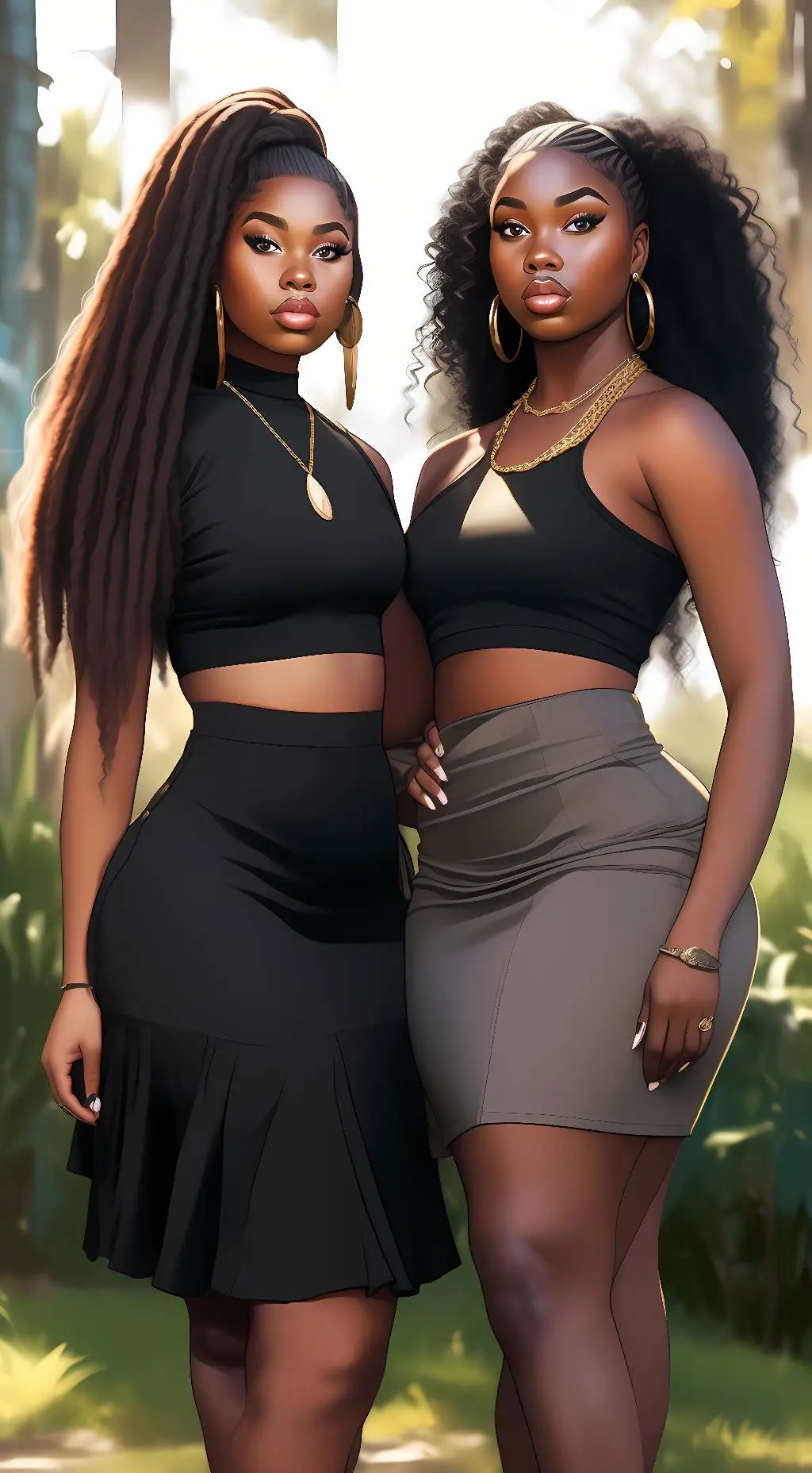 ai character: luna and star background