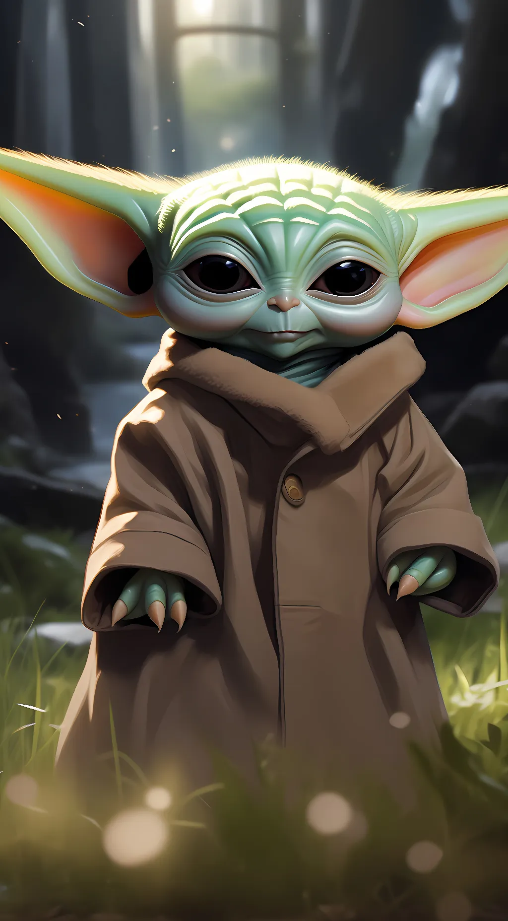 ai character: baby yoda background