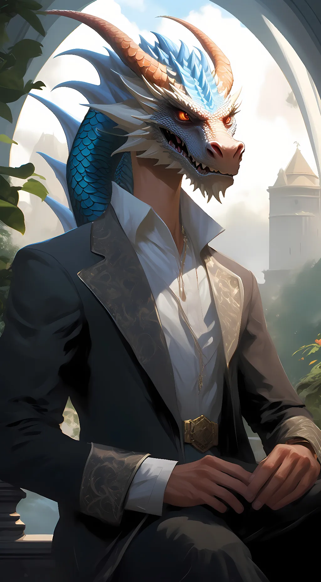 ai character: Silver  background