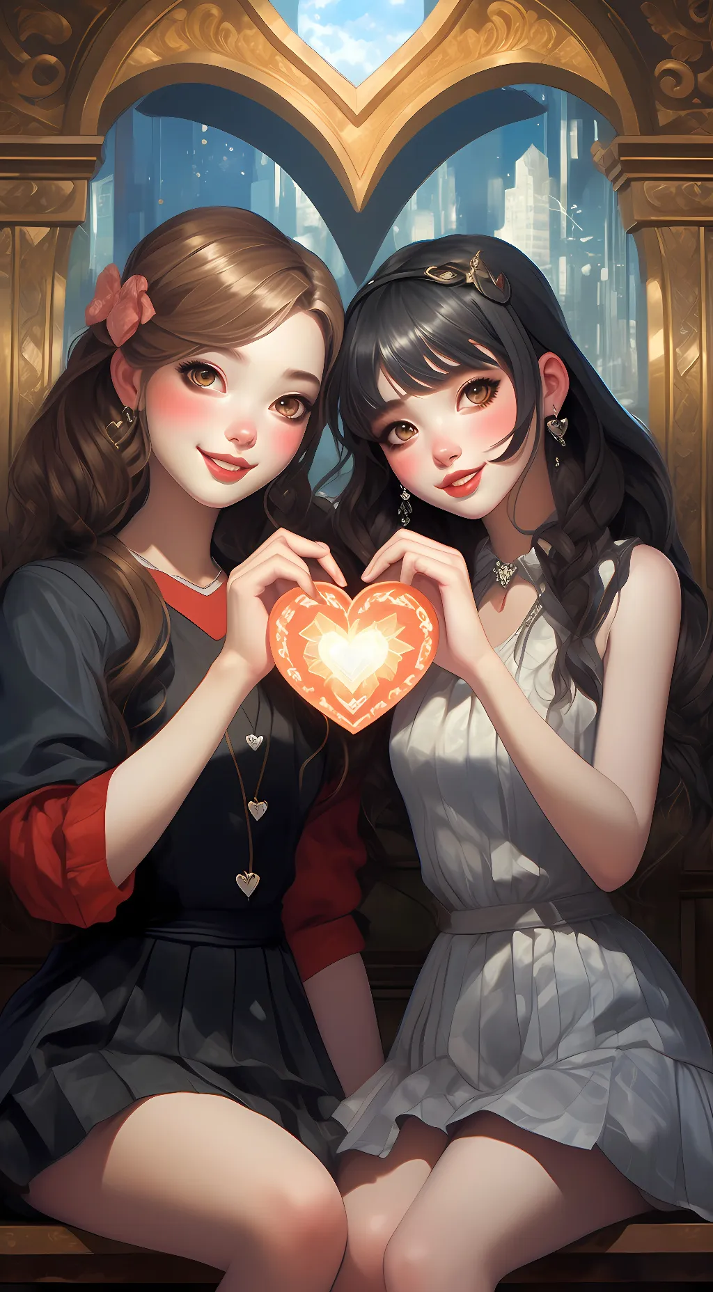 ai character: Lisa and jisoo background