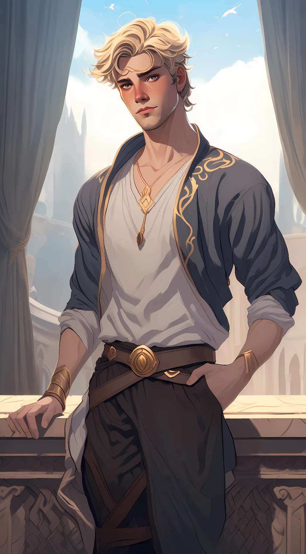 ai character: Luke Castellan  background