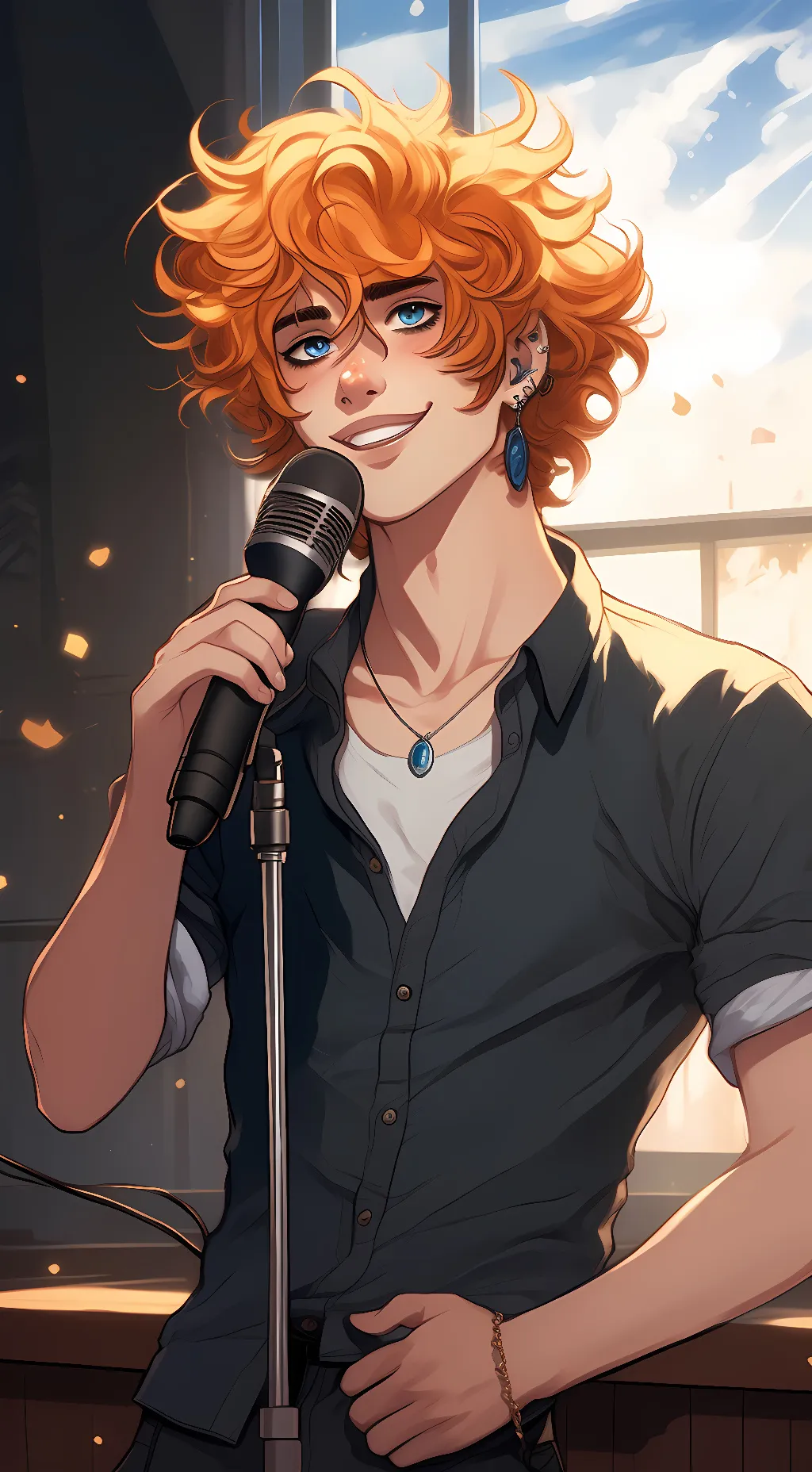 ai character: Aaronᜊ background