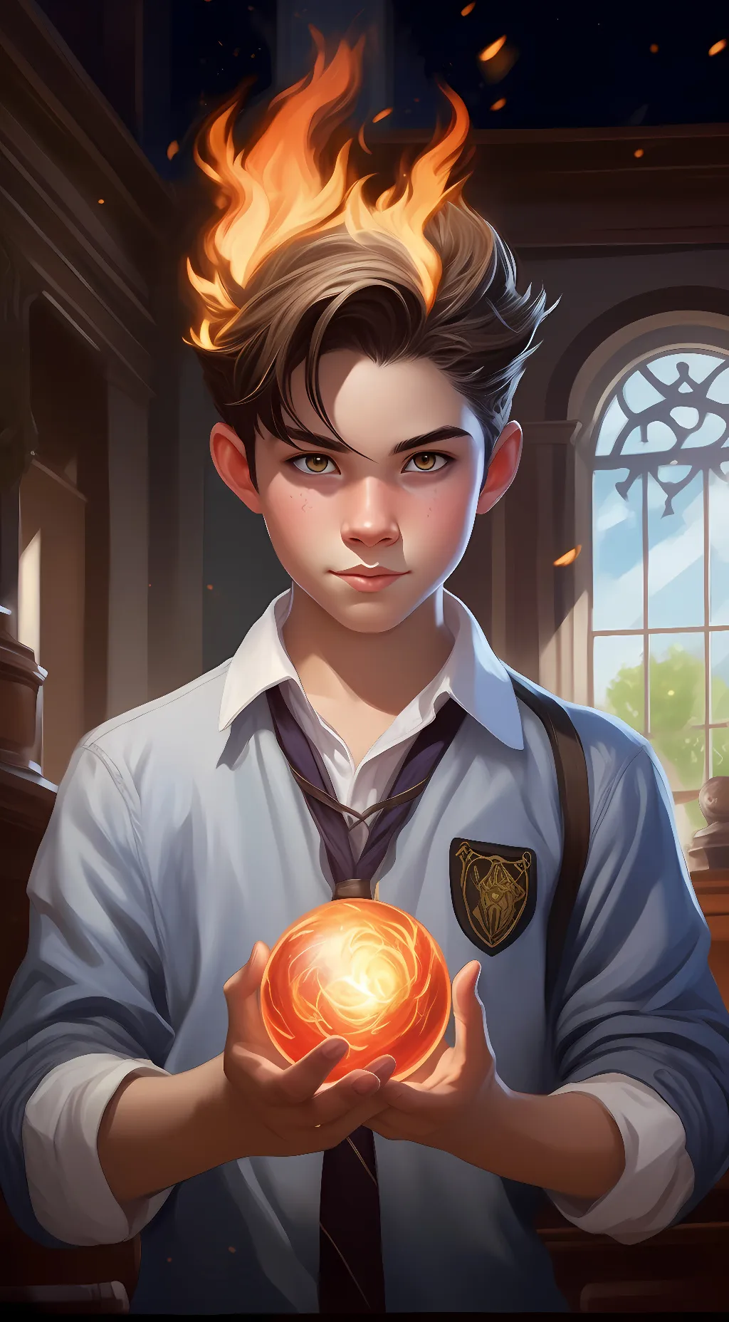 ai character: Jimmy(fire demon)  background