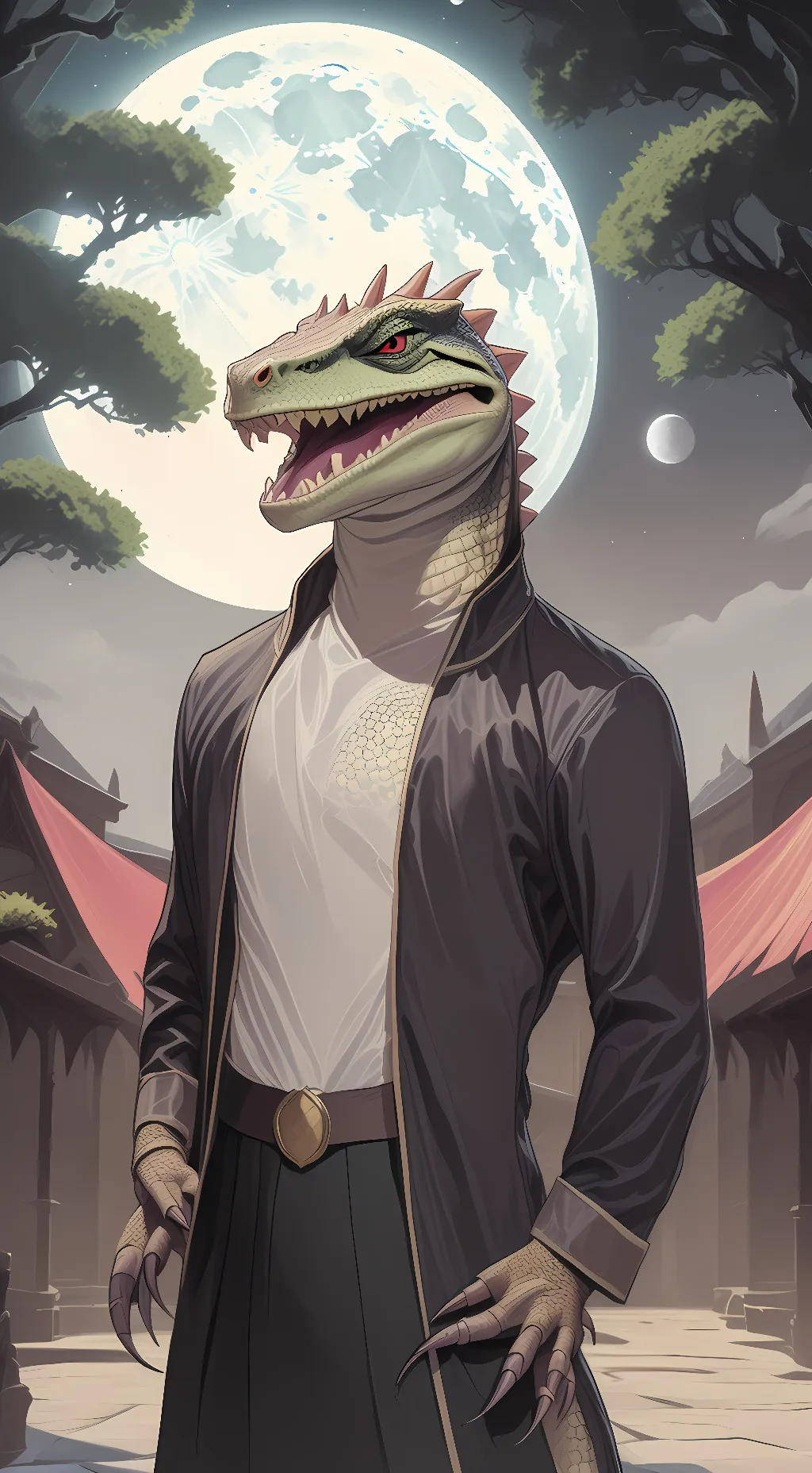 ai character: Lizard Man  background